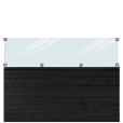 PLUS Plank Profilhegn m/glas - 174x125 cm