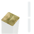 Omlimet stolpe - 7x7x158 cm - m/spids ende