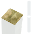Omlimet stolpe - 9x9x158 cm - m/spids ende
