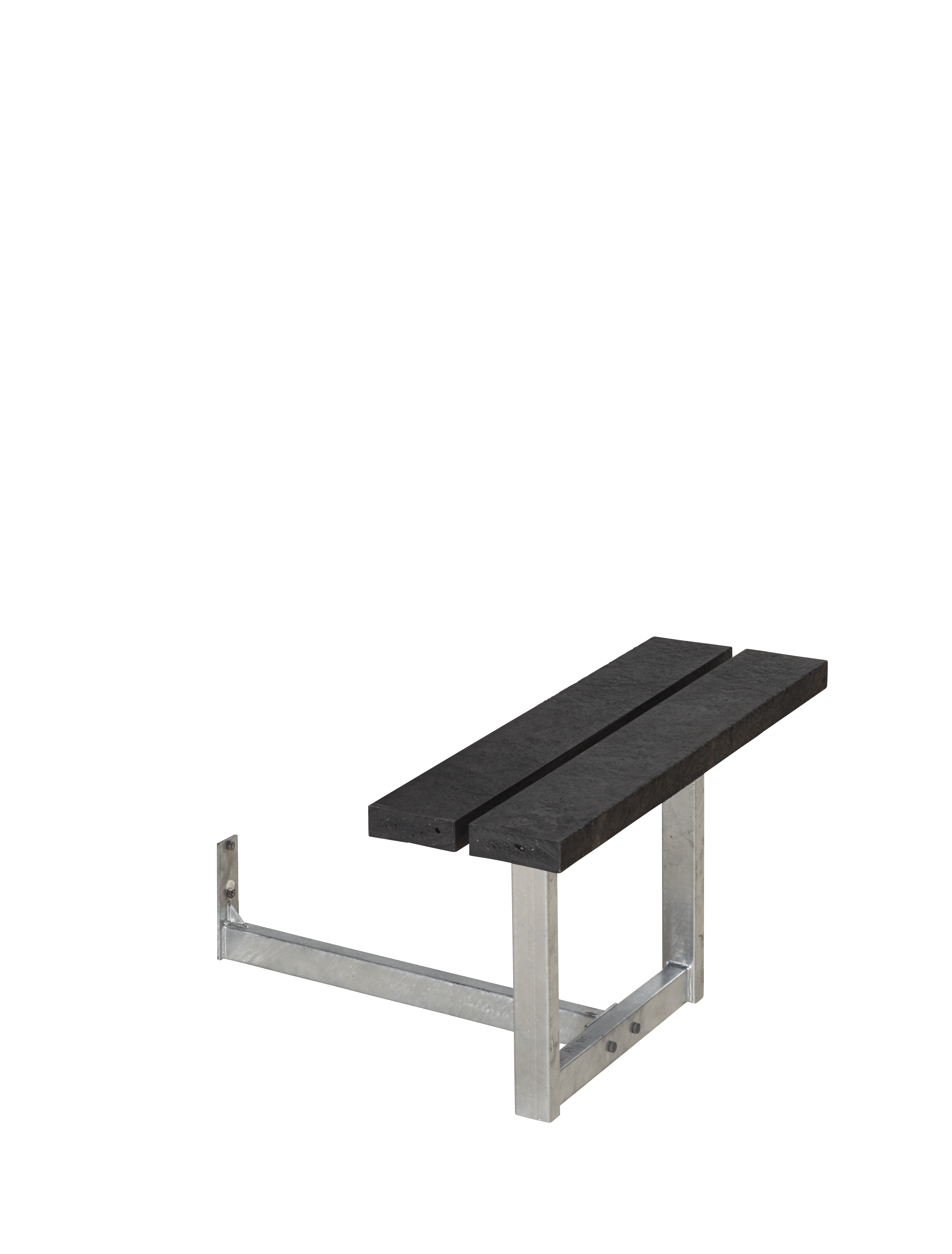 Påbygning til Basic Bord/Bænkesæt - 77 cm - RePlast - Sort
