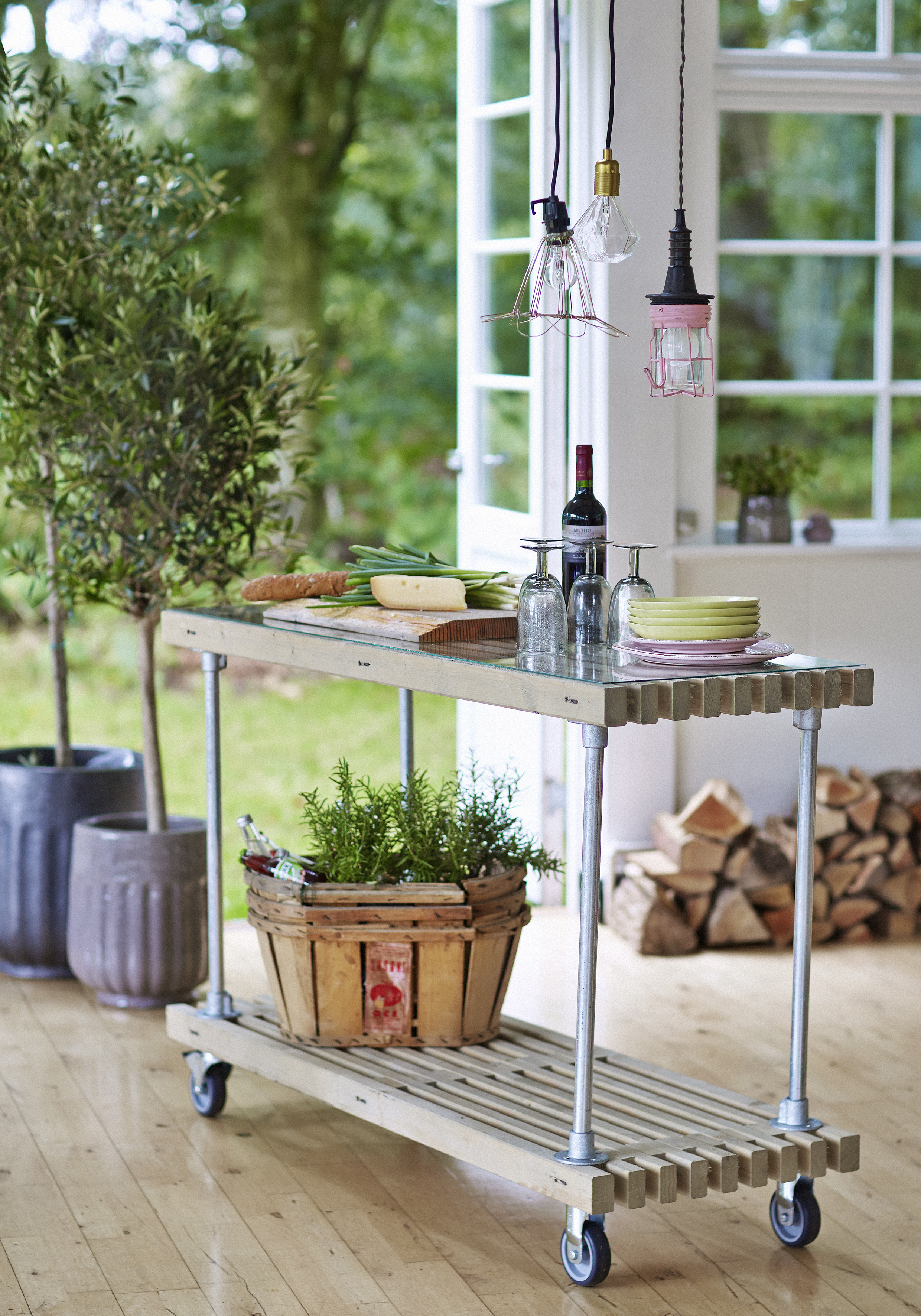 Tralle grill-anretterborde - DESIGN m/hjul