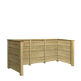 Renovationsskjul Plank Profil - Trykimprægneret - m/træstoler til nedgravning