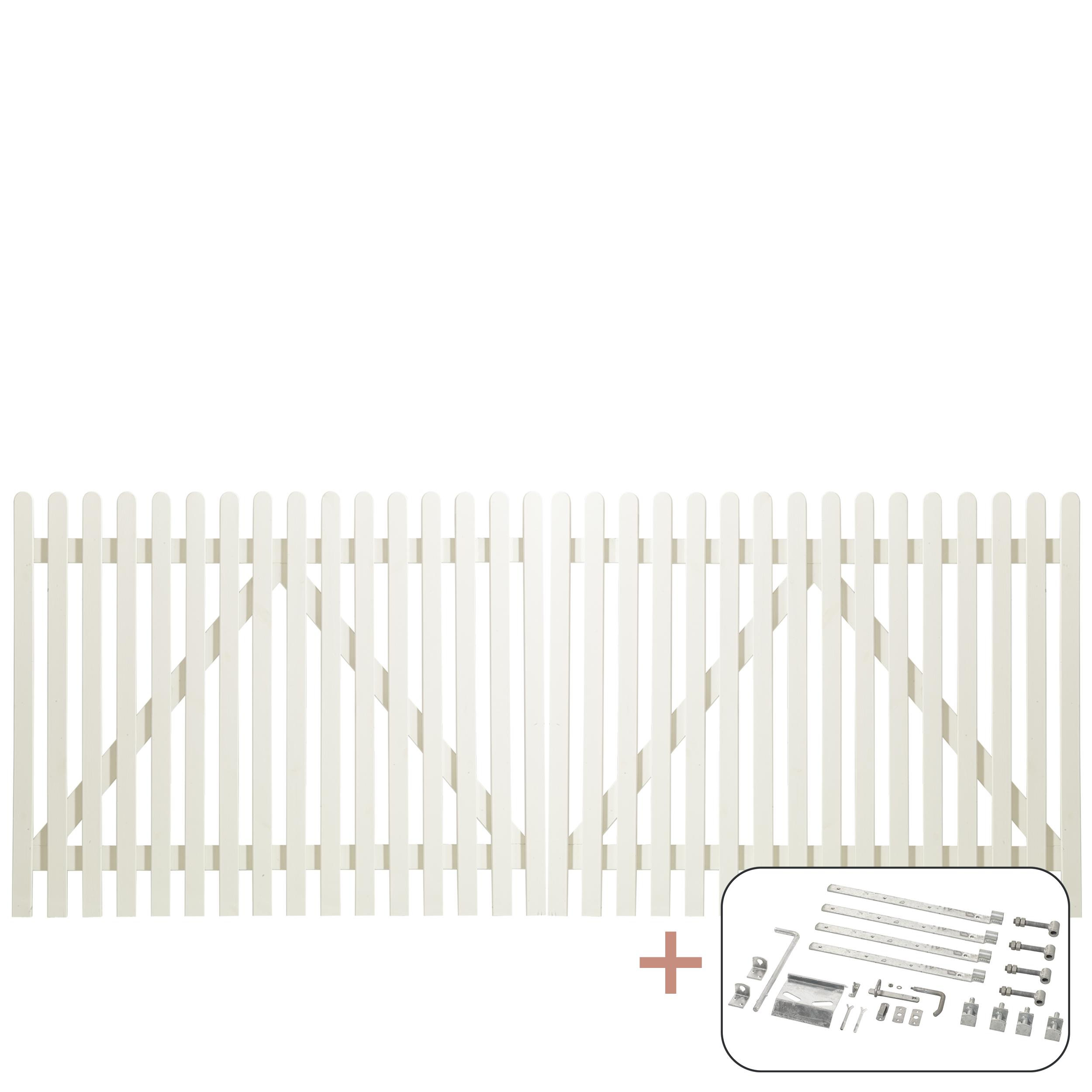 Retro Dobbeltlåge inkl. beslag - 300×120 cm