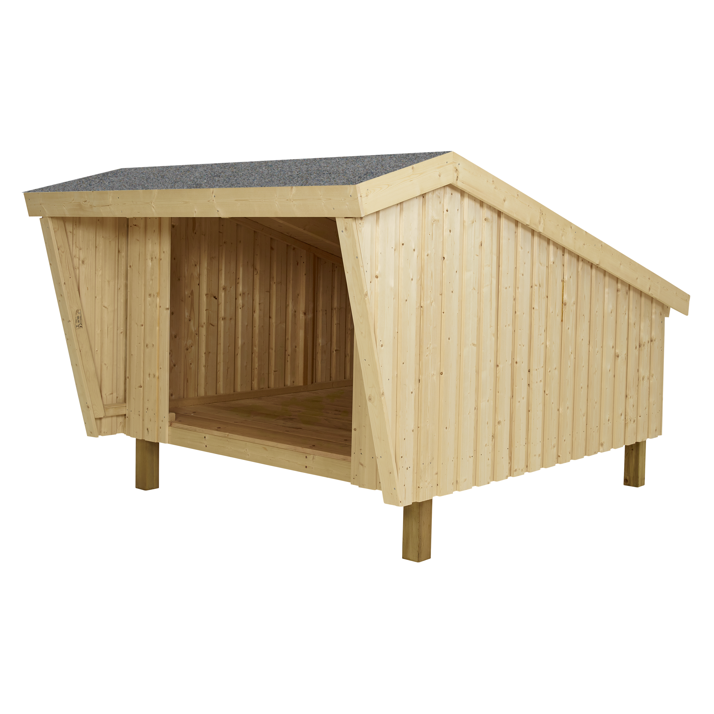 Shelter inkl. tagpap - ubehandlet