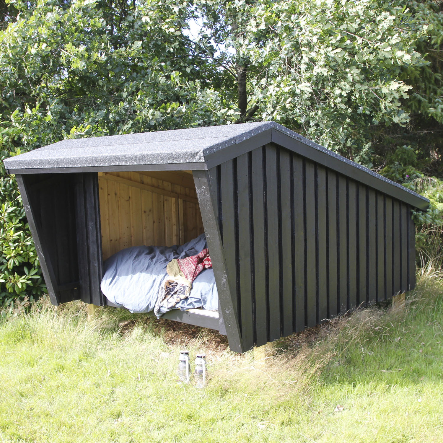 Shelter inkl. tagpap - ubehandlet