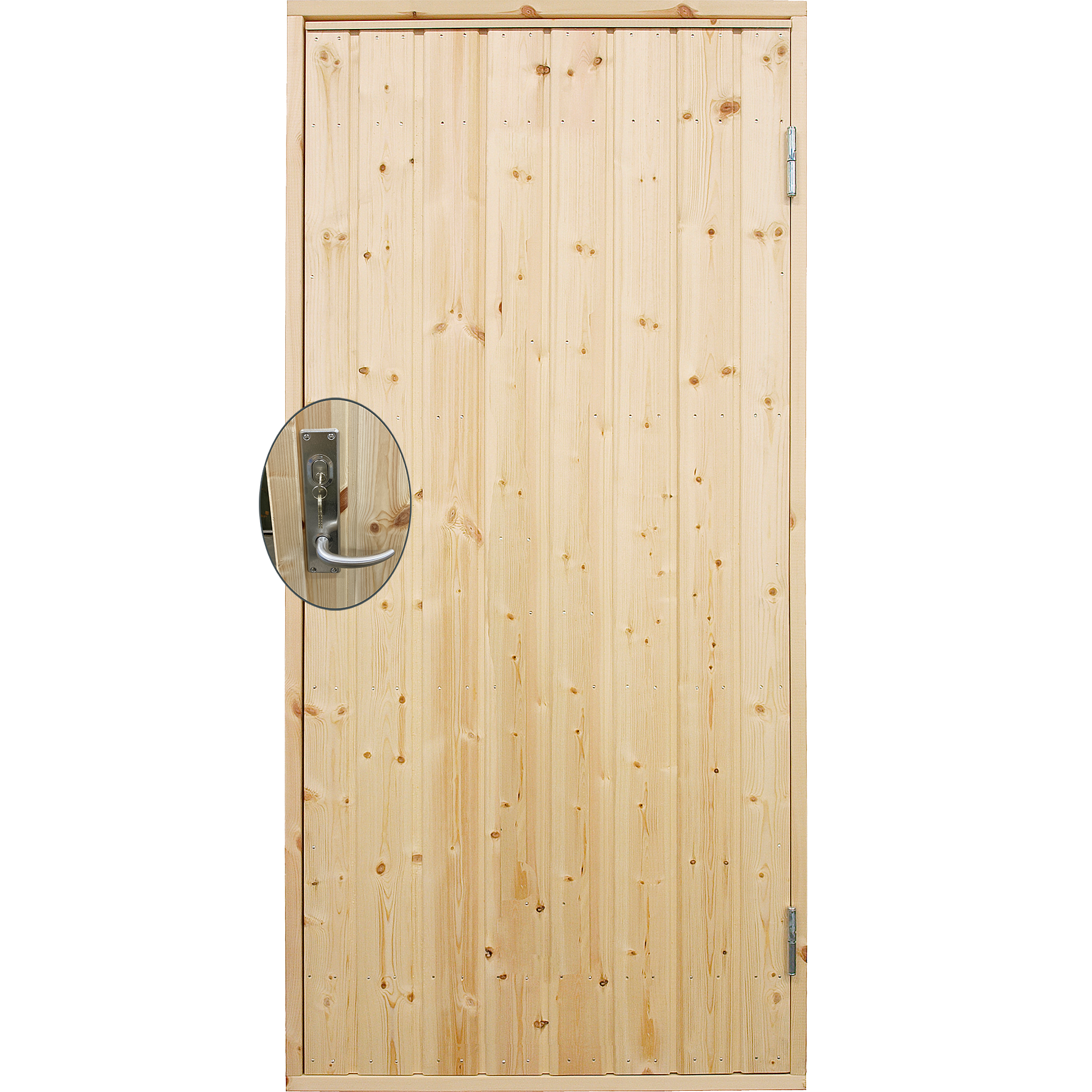 Udhusdør std. panel inkl. karm/montagesæt - HU - 88,6×197,8 cm