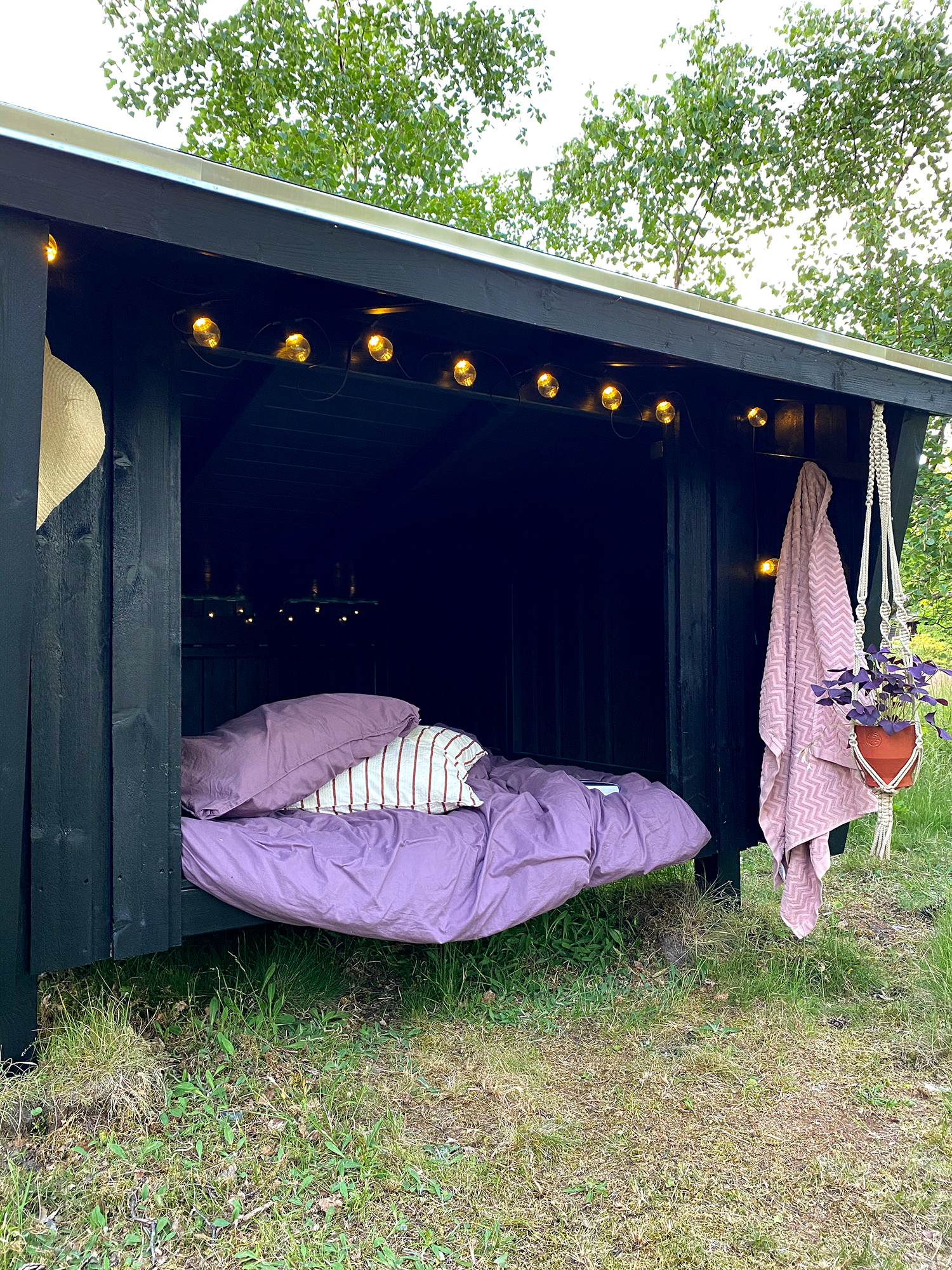 Shelter og bålsted