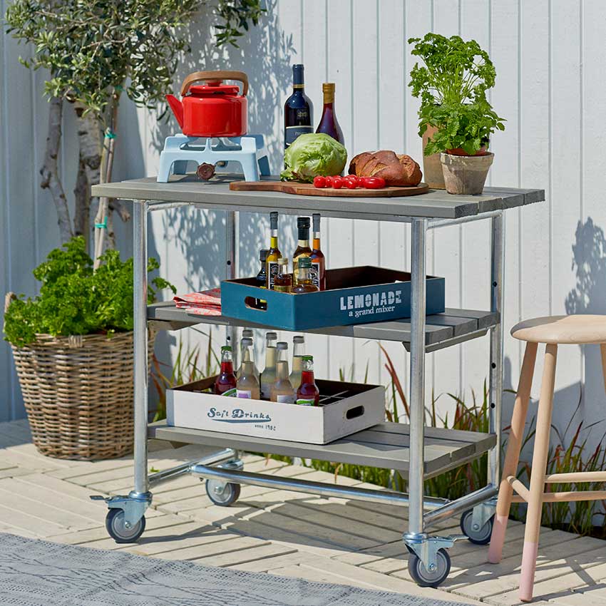 Tralle grill-anretterborde - DESIGN m/hjul