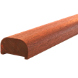 Mahogni håndliste til gelænder - 189 cm 