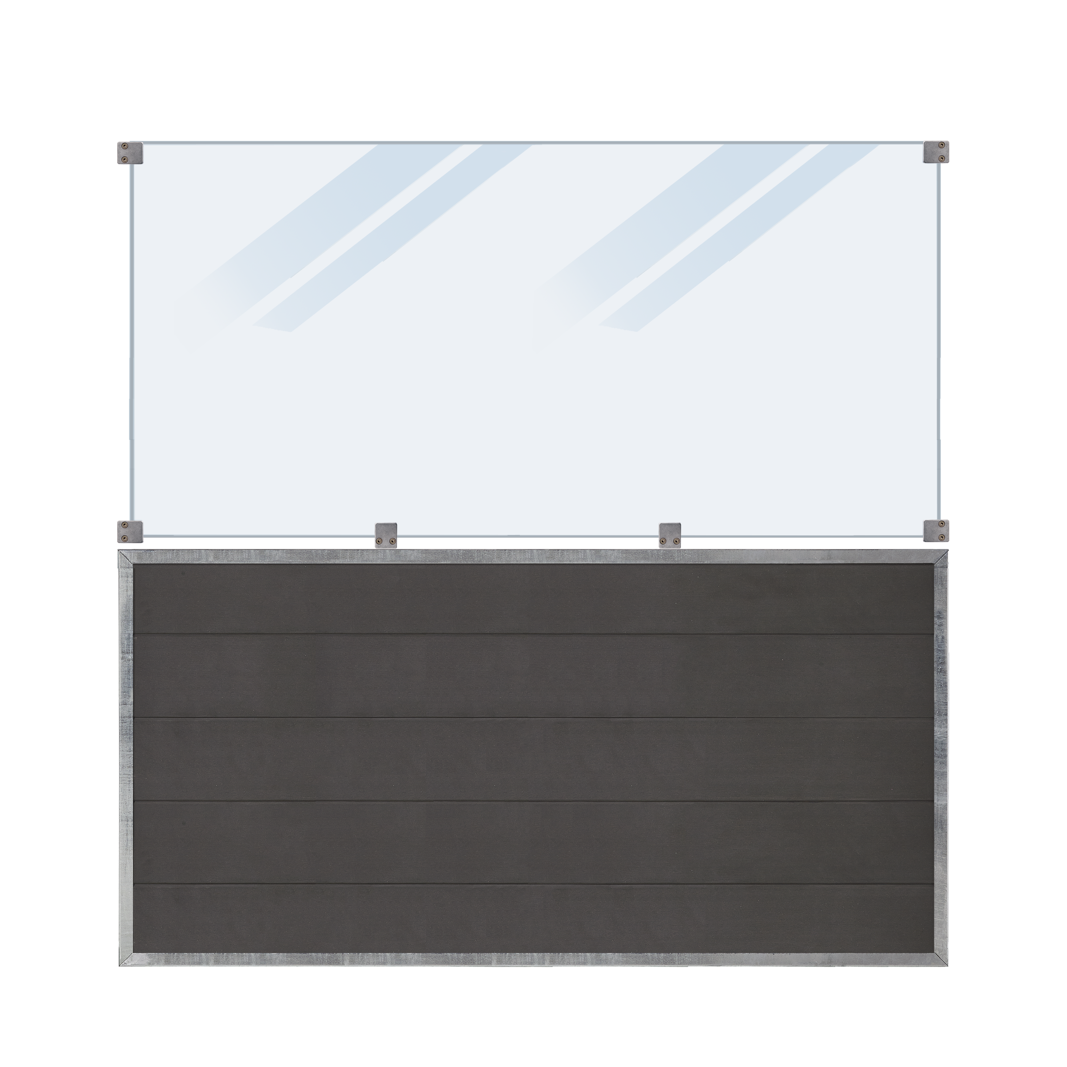 Futura Komposithegn m/frosted glas - 180×180 cm