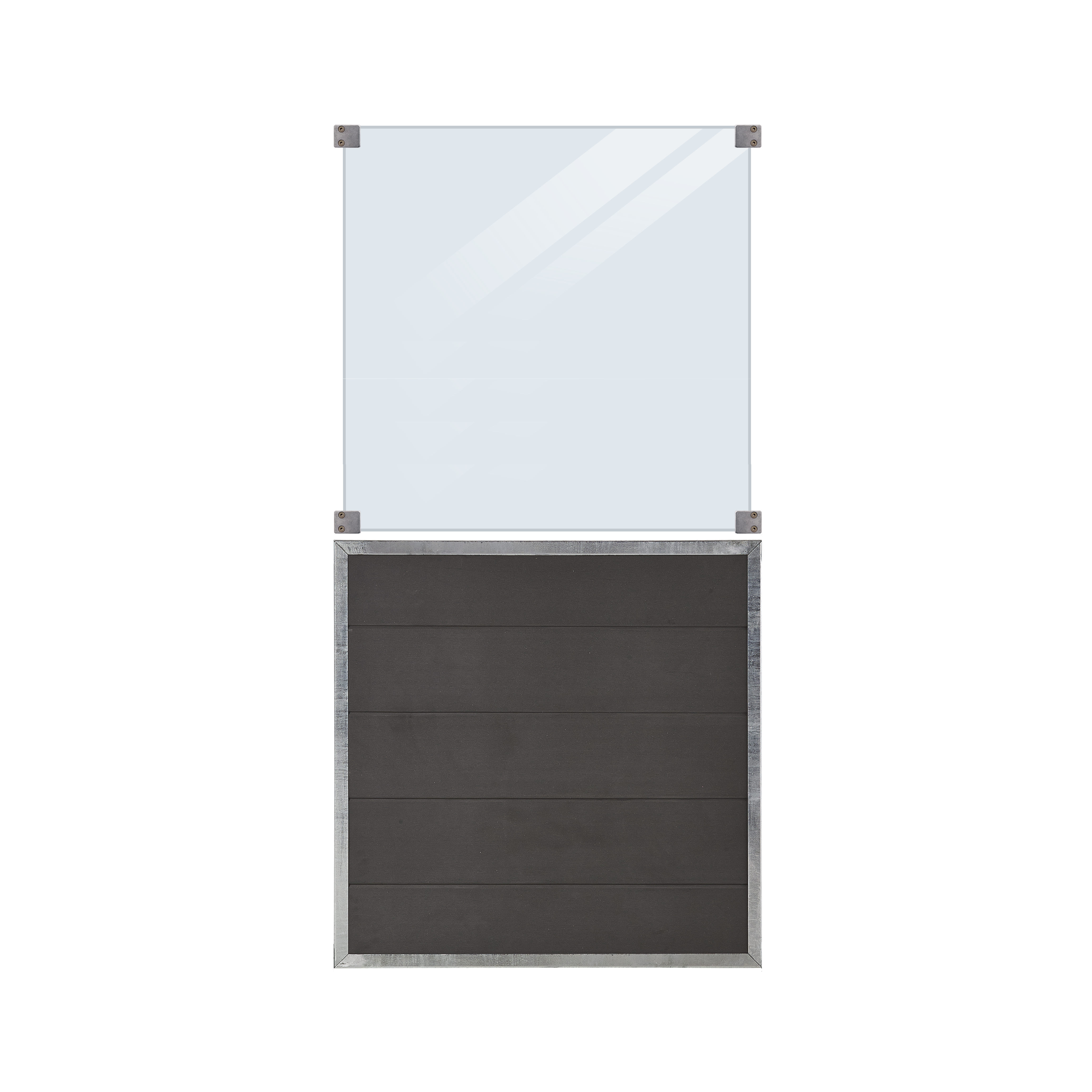 Futura Komposithegn m/klart glas - 90×180 cm