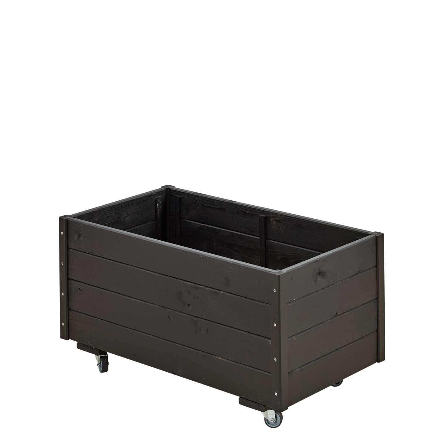 Plantekasse m/hjul - 88×47 cm - Sort