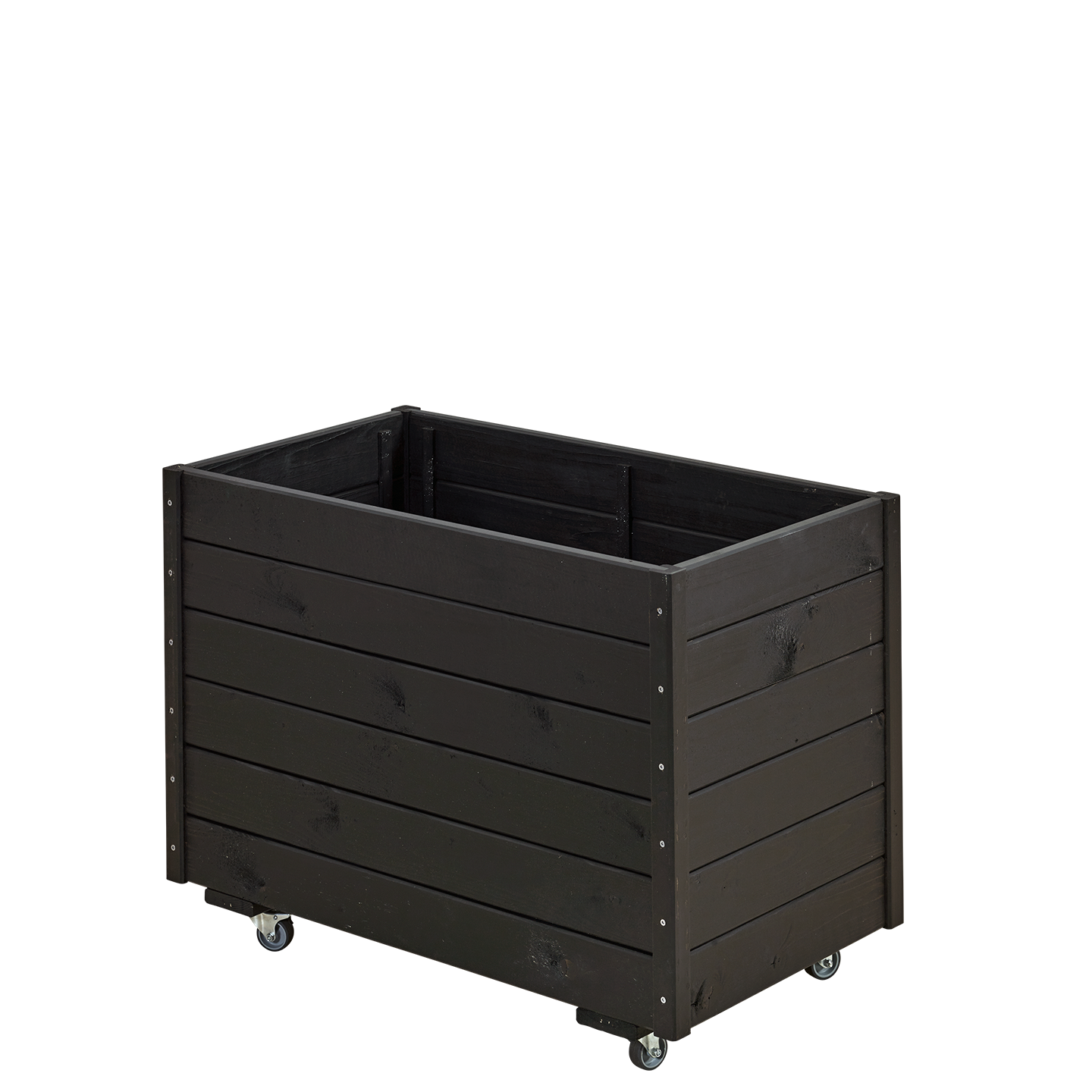 Plantekasse m/hjul - 88×66 cm - Sort