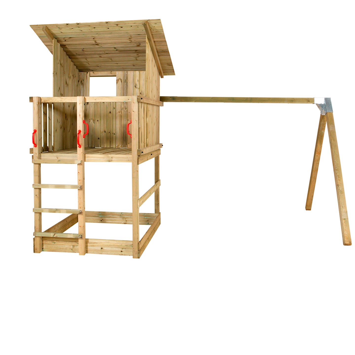 Play Spielturm m/Dach und Schaukelanbau