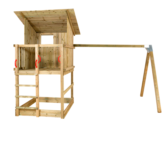 Play Spielturm m/Dach und Schaukelanbau