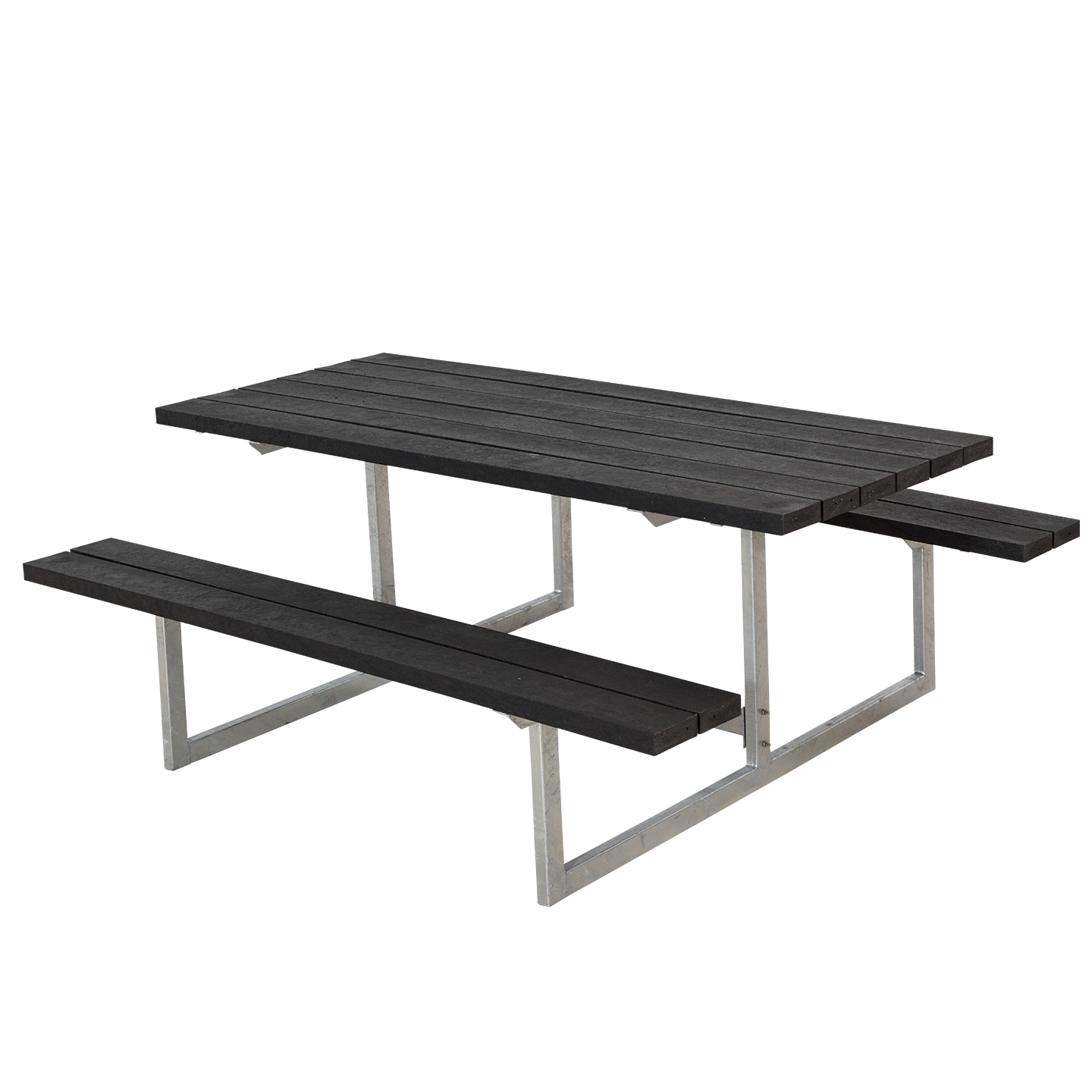 Basic Bord/Bænkesæt - 177 cm - RePlast - Sort