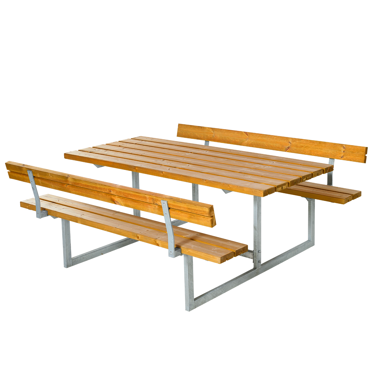 Basic Bord/Bænkesæt m/2 ryglæn - 177 cm - Lærk