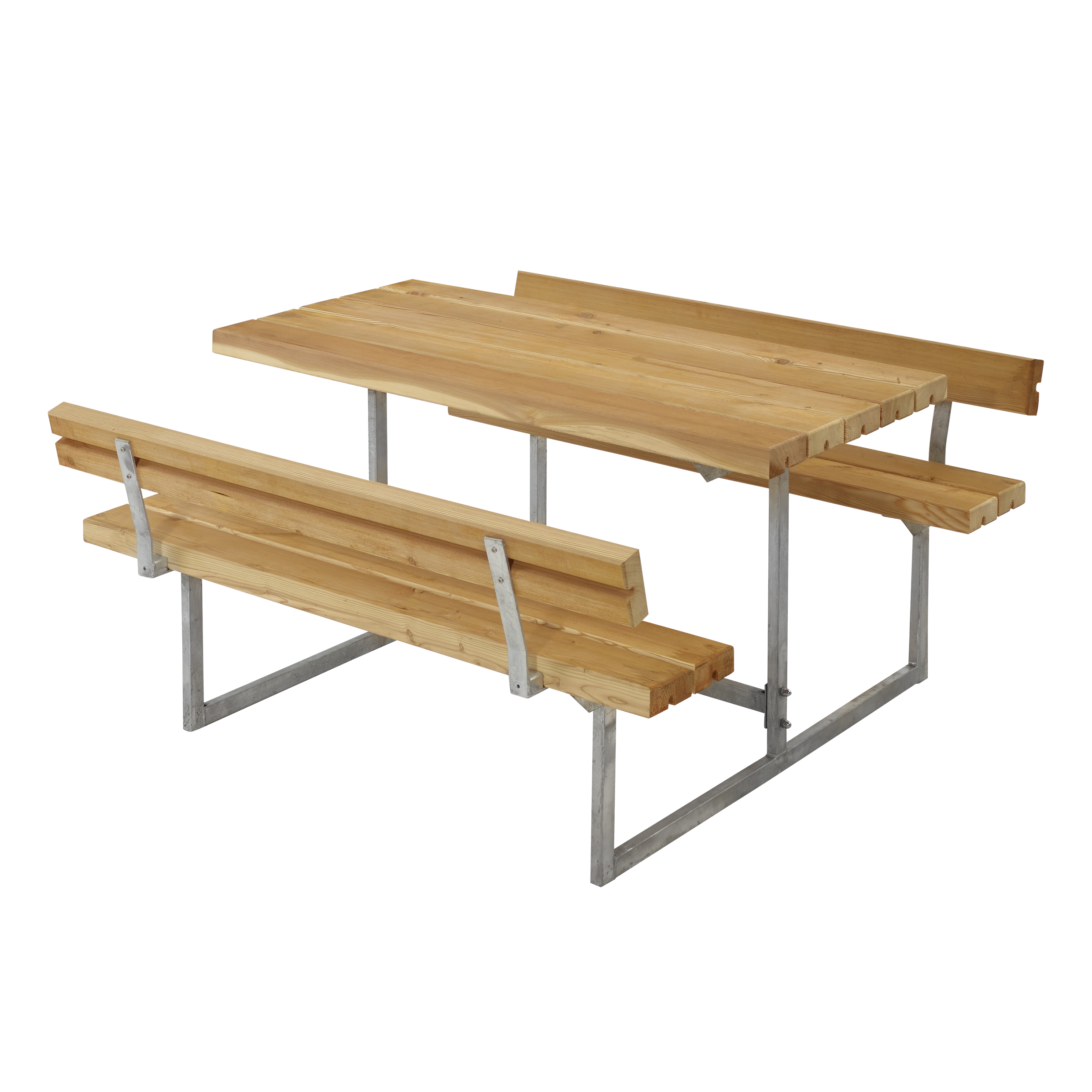Basic Børne Bord/Bænkesæt m/2 ryglæn - 110 cm - Lærk