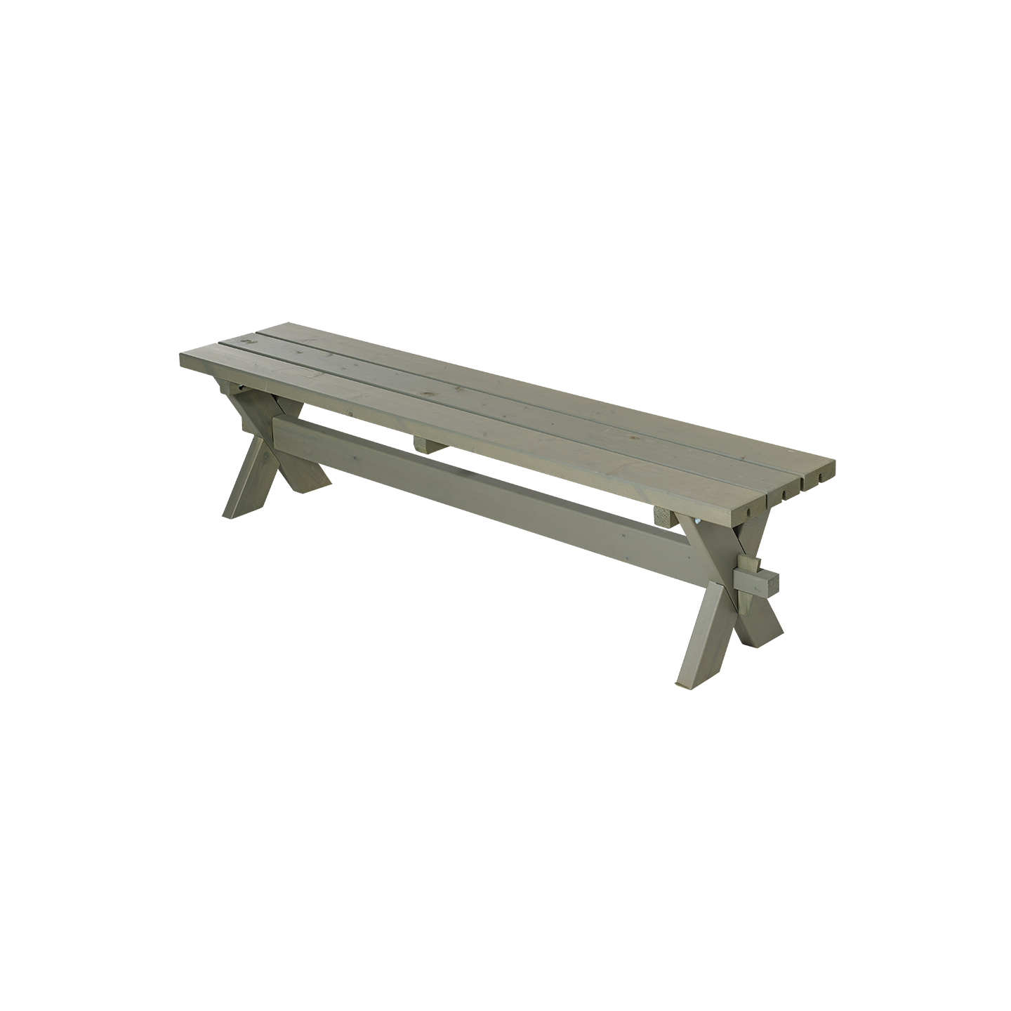 Nostalgi Plankebænk - 177 cm - Gråbrun