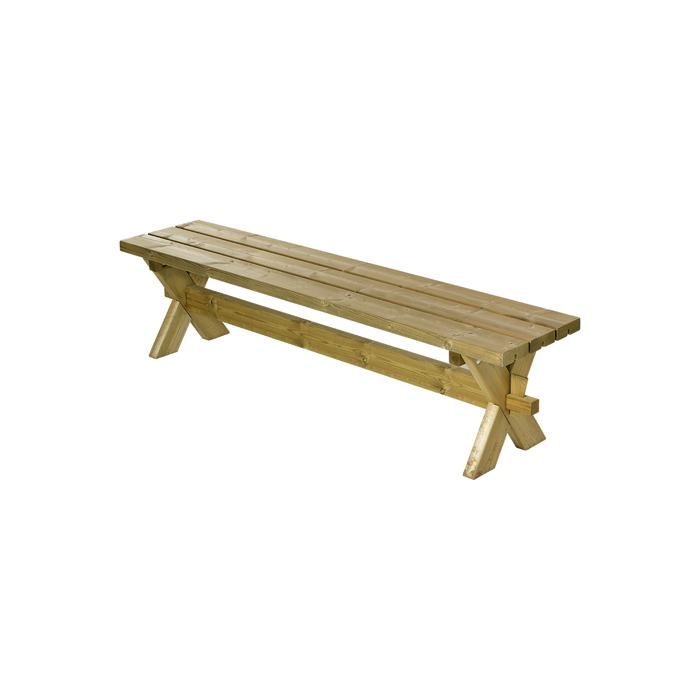 Nostalgi Plankebænk - 177 cm - Trykimprægneret