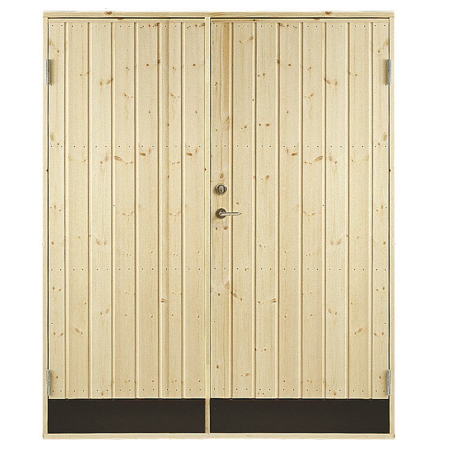 Dobbelt udhusdør panel inkl. karm - HU - 151,2×187,8 cm