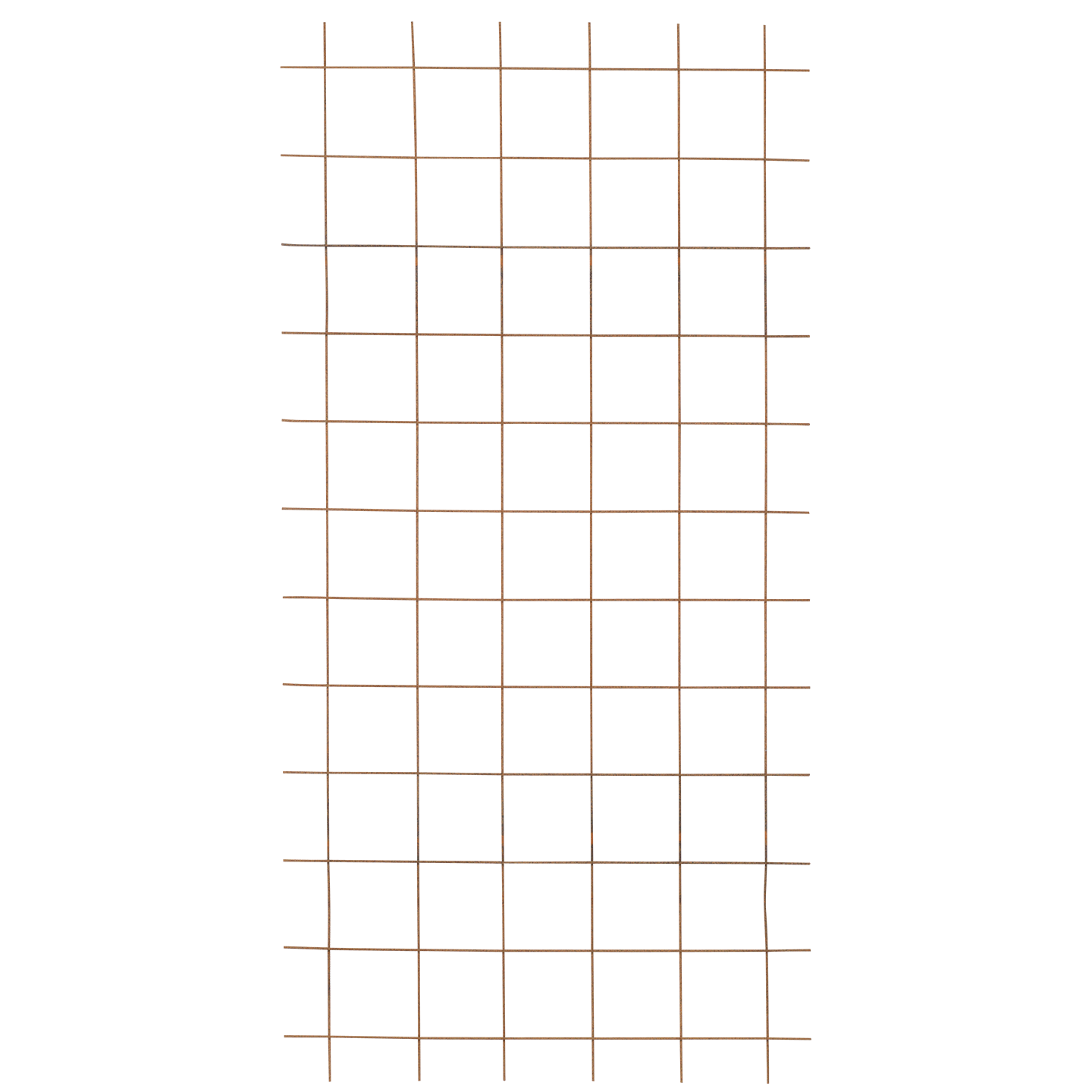 Stålespalier 90×180 cm - u/kant (ruster)