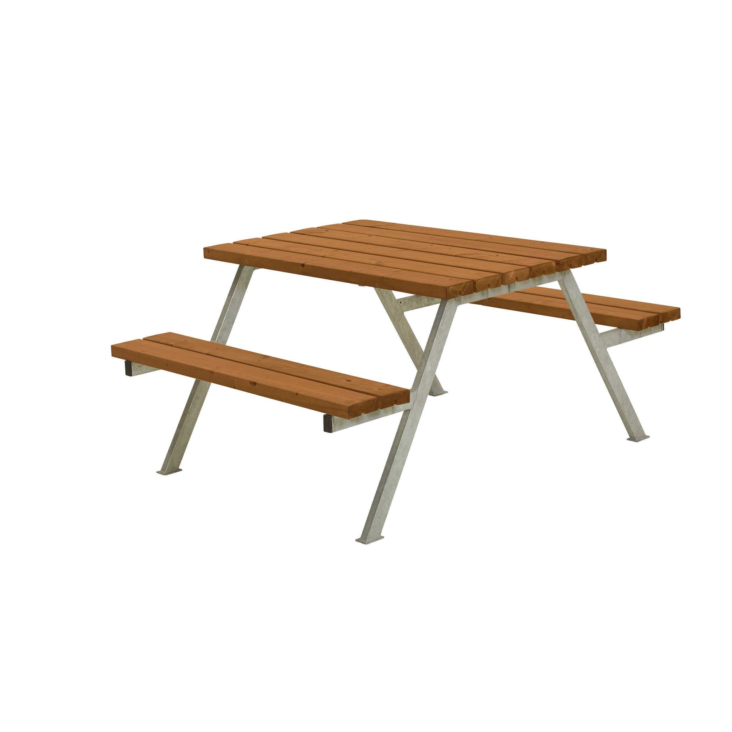 Alpha Bord/Bænkesæt - 118 cm - Grundmalet Teak