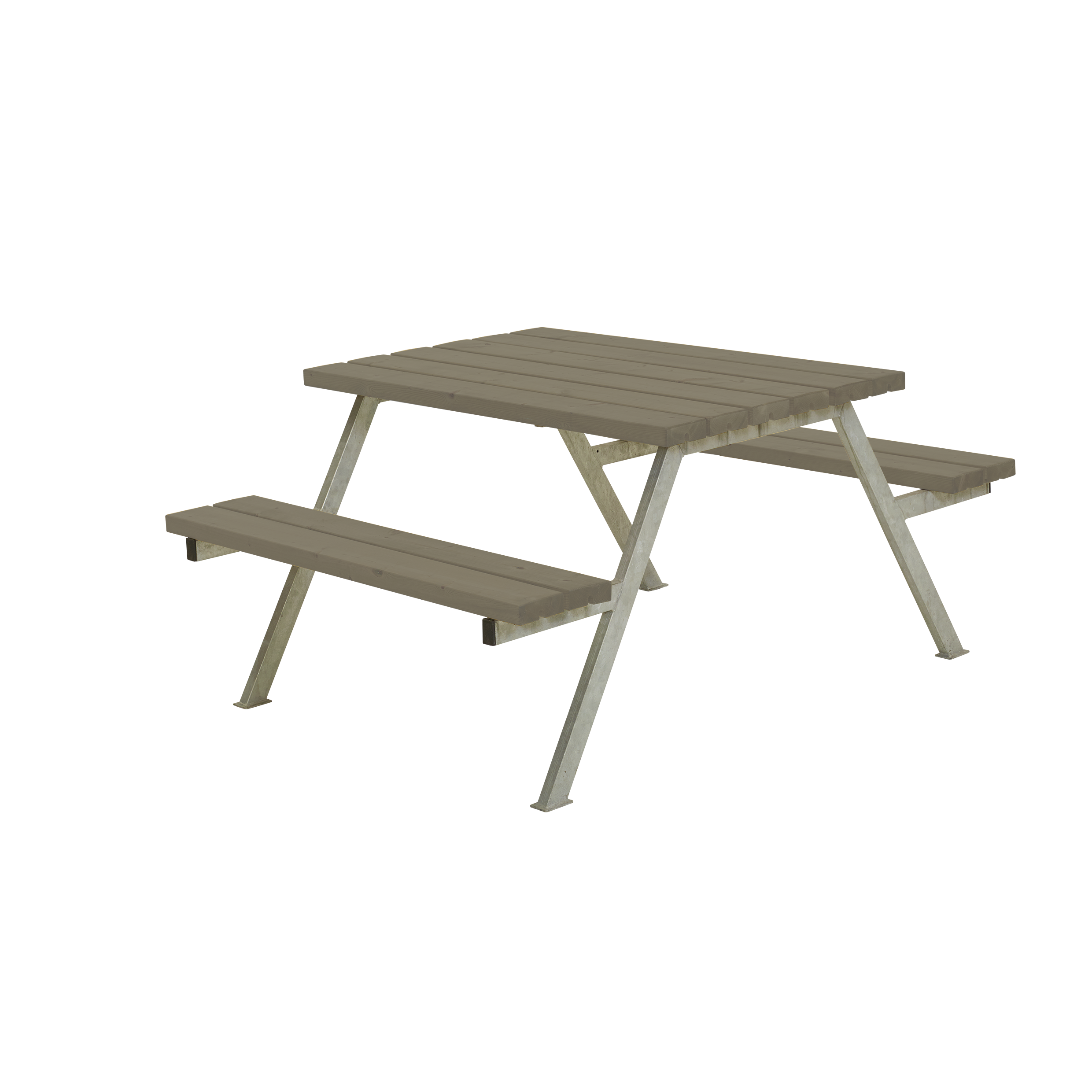Alpha Bord/Bænkesæt - 118 cm - Gråbrun