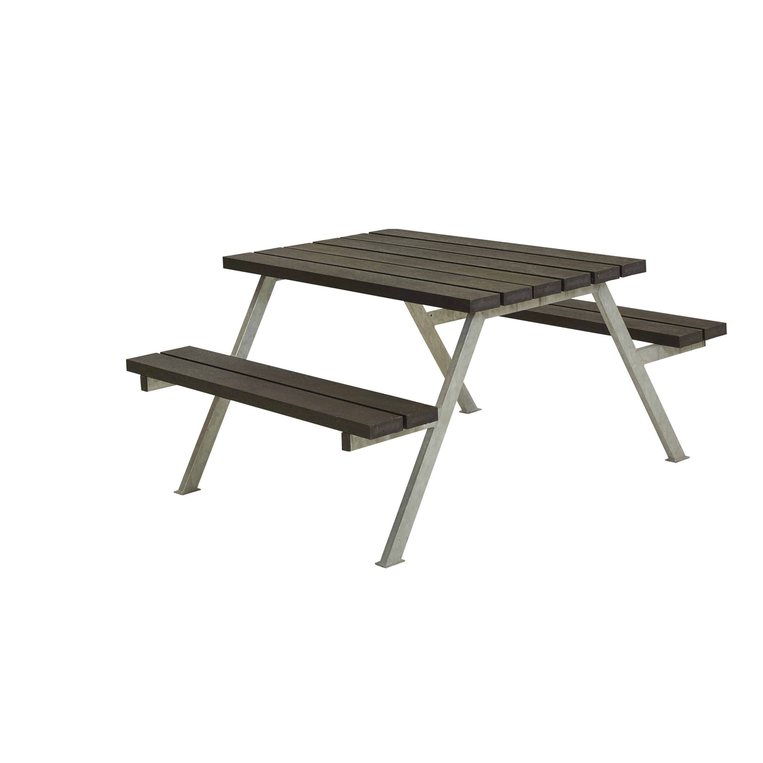 Alpha Bord/Bænkesæt - 118 cm - RePlast - Sort