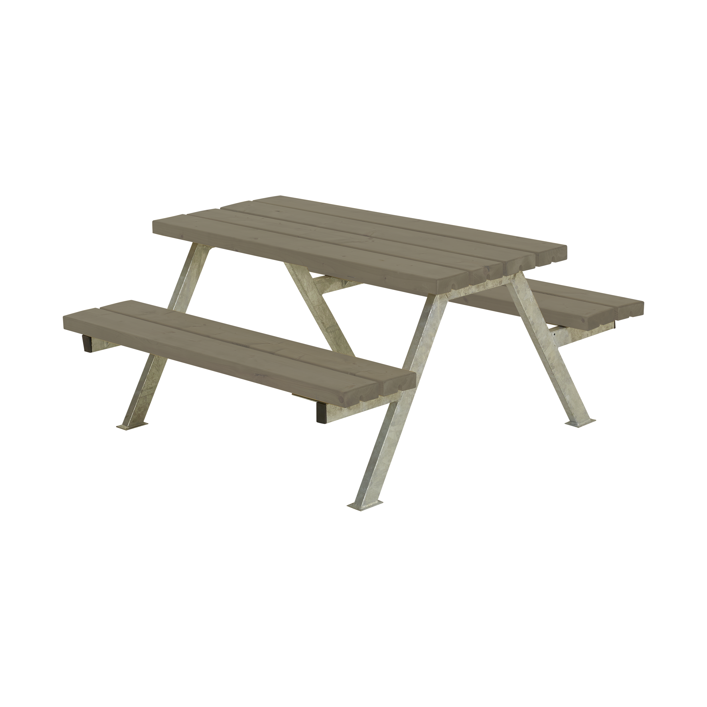 Alpha Junior Bord/Bænkesæt - 118 cm - Gråbrun