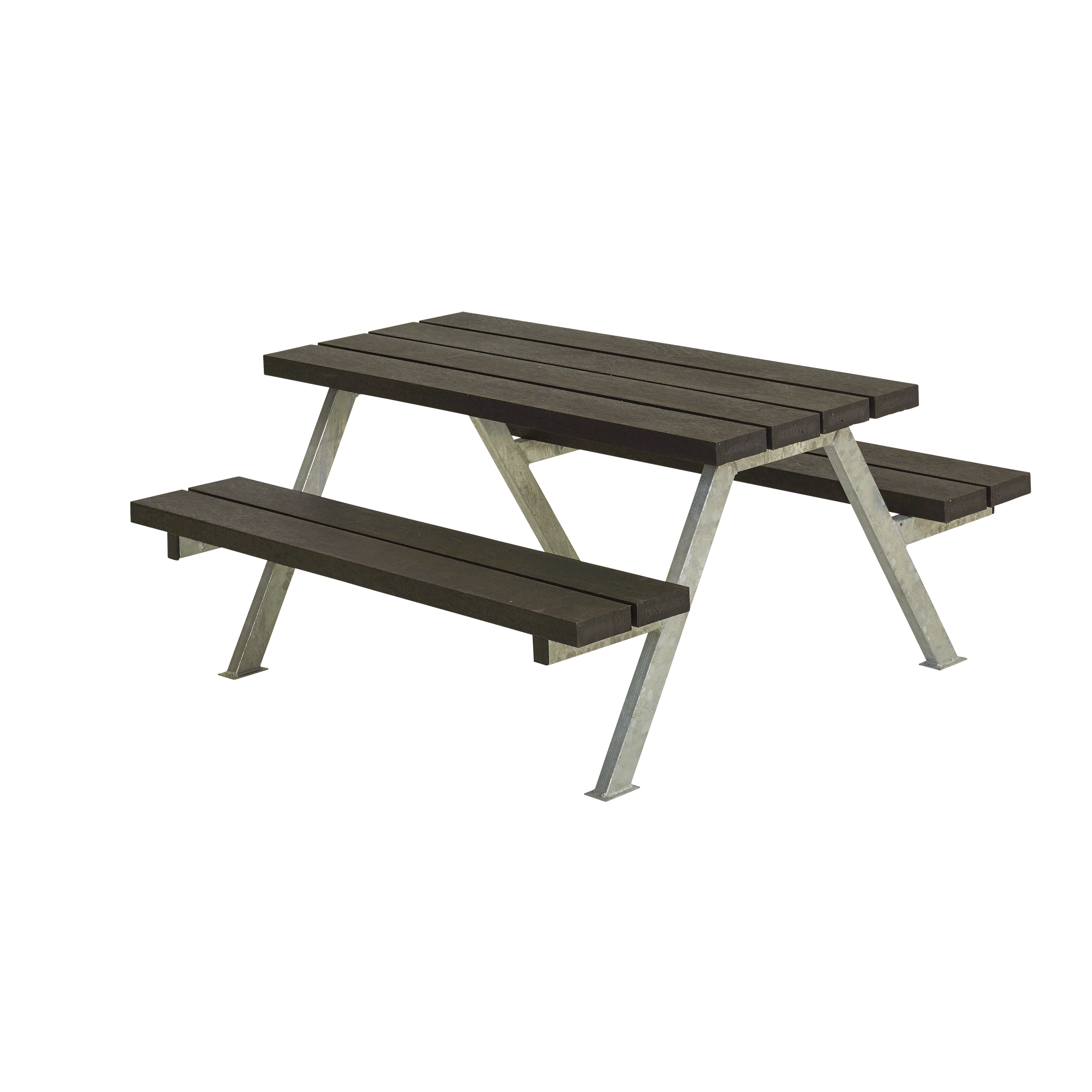 Alpha Junior Bord/Bænkesæt - 118 cm - RePlast - Sort