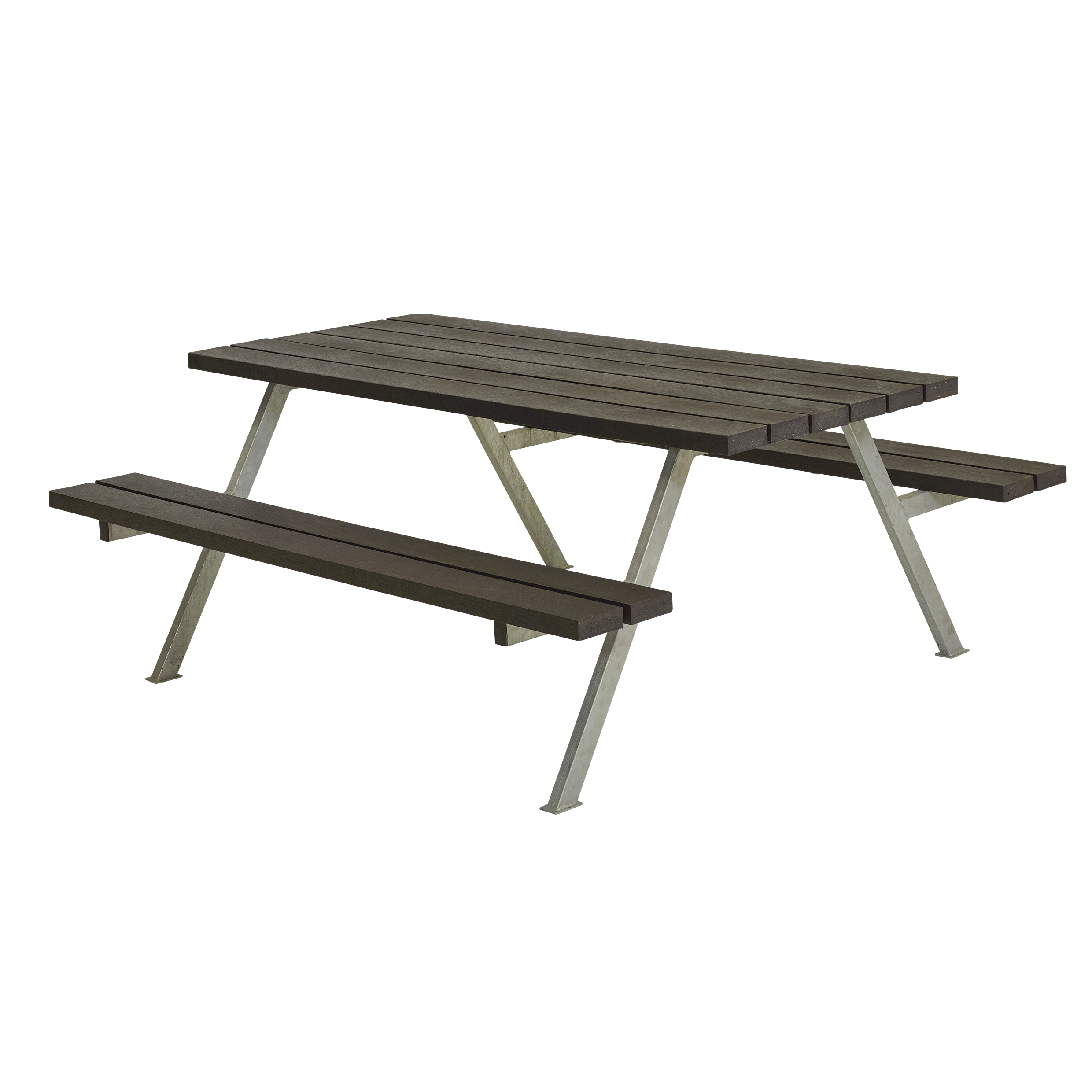 Alpha Bord/Bænkesæt - 177 cm - RePlast - Sort