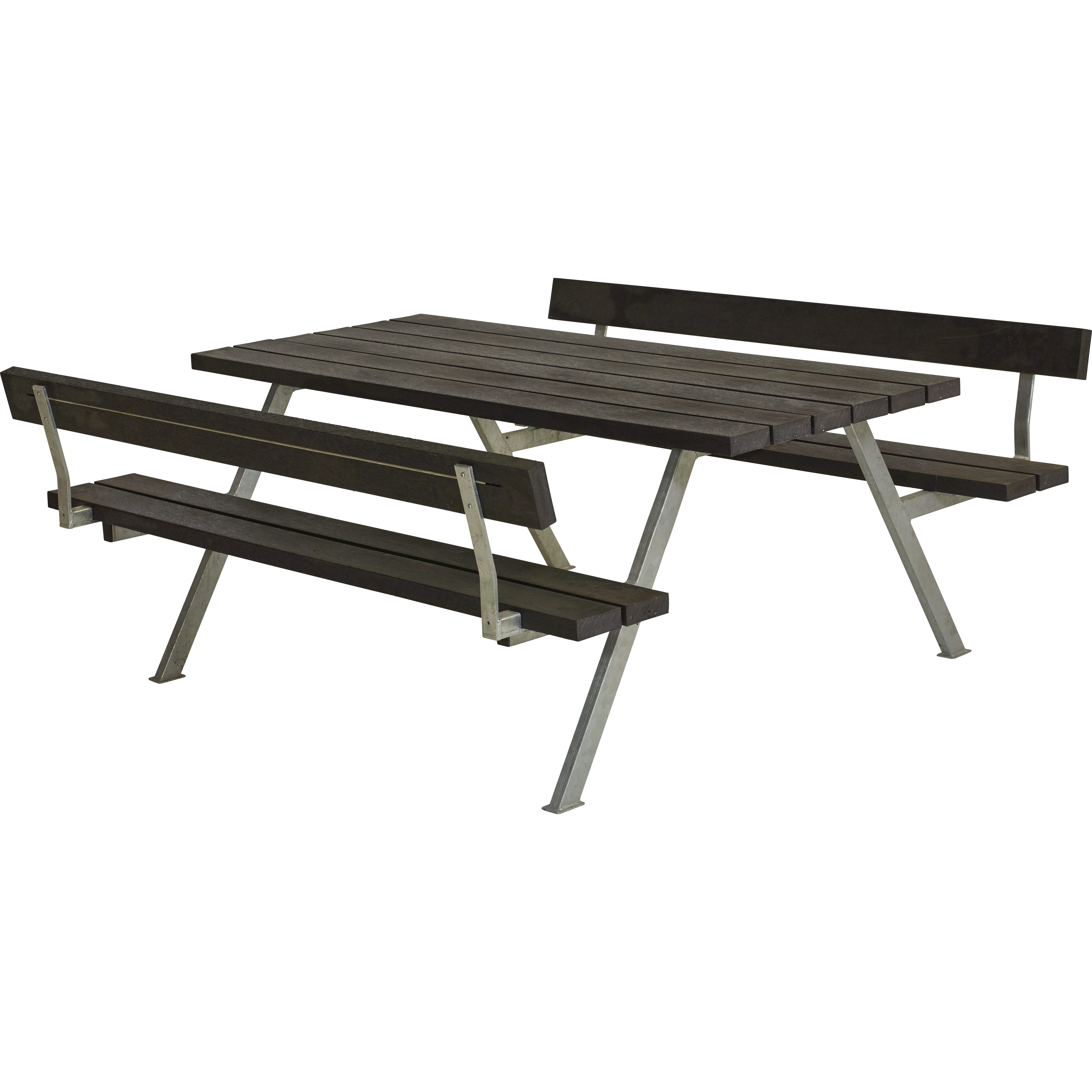 Alpha Bord/Bænkesæt m/2 ryglæn - 177 cm - ReTex - Sort