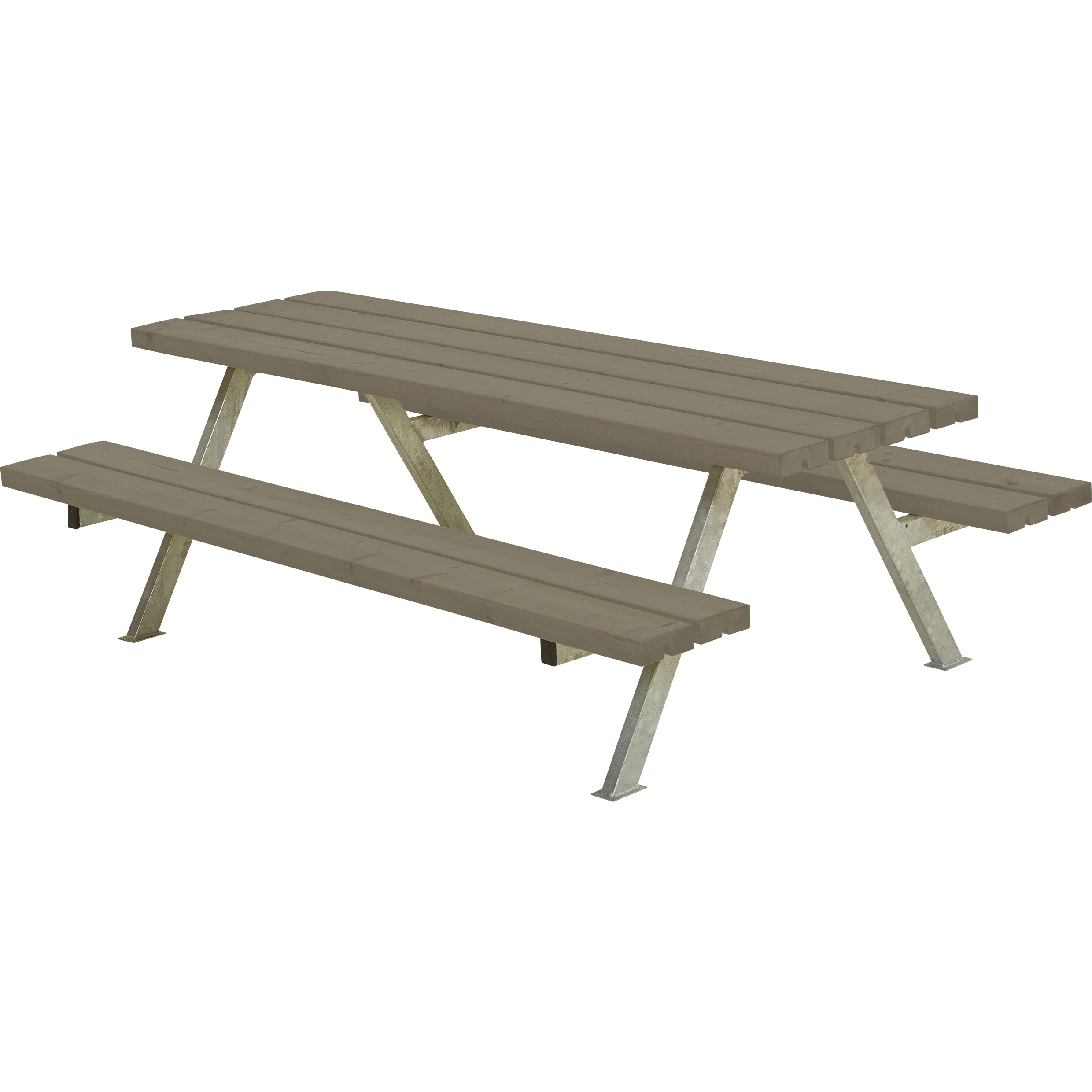 Alpha Junior Bord/Bænkesæt - 177 cm - Gråbrun