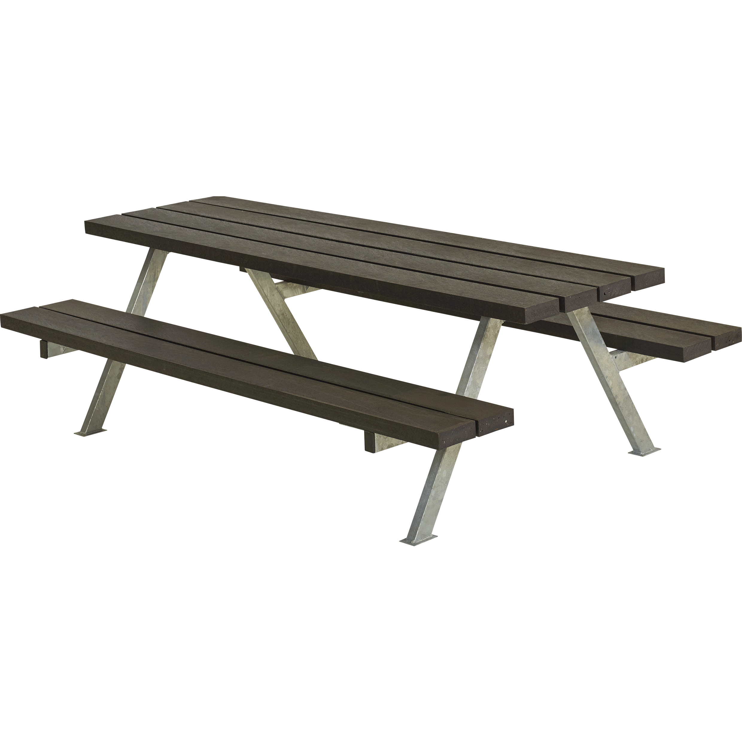 Alpha Junior Bord/Bænkesæt - 177 cm - RePlast - Sort