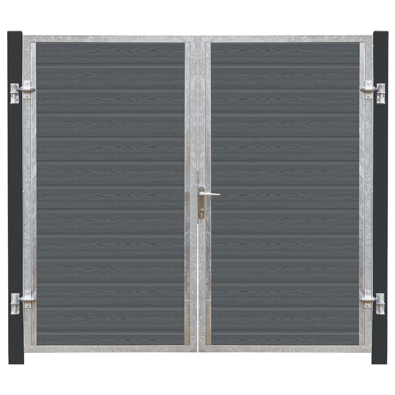 Artura Dobbeltlåge HI 197×175 cm + 16 cm gråsorte stolper
