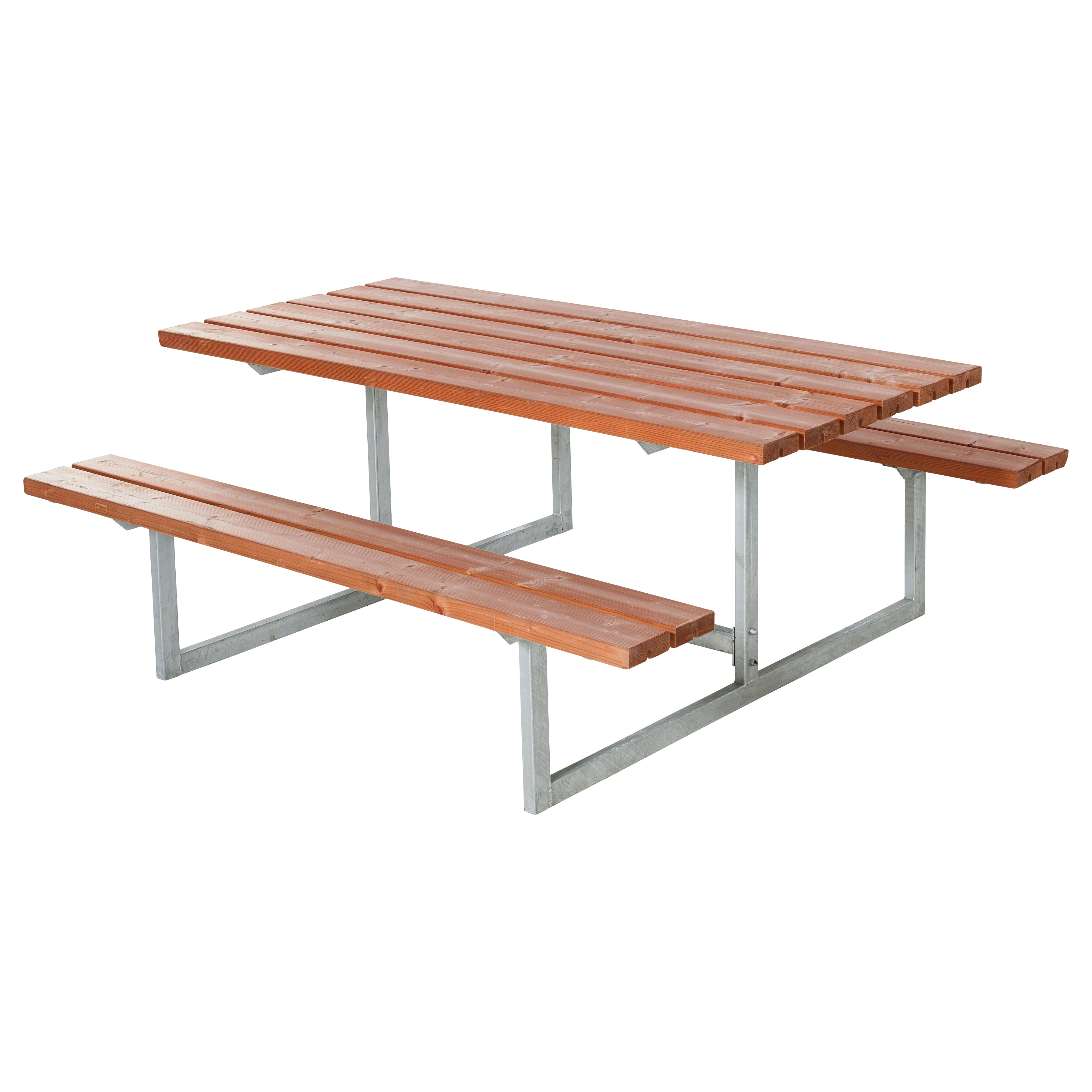 Basic Bord/Bænkesæt - 177 cm - Grundmalet Teak