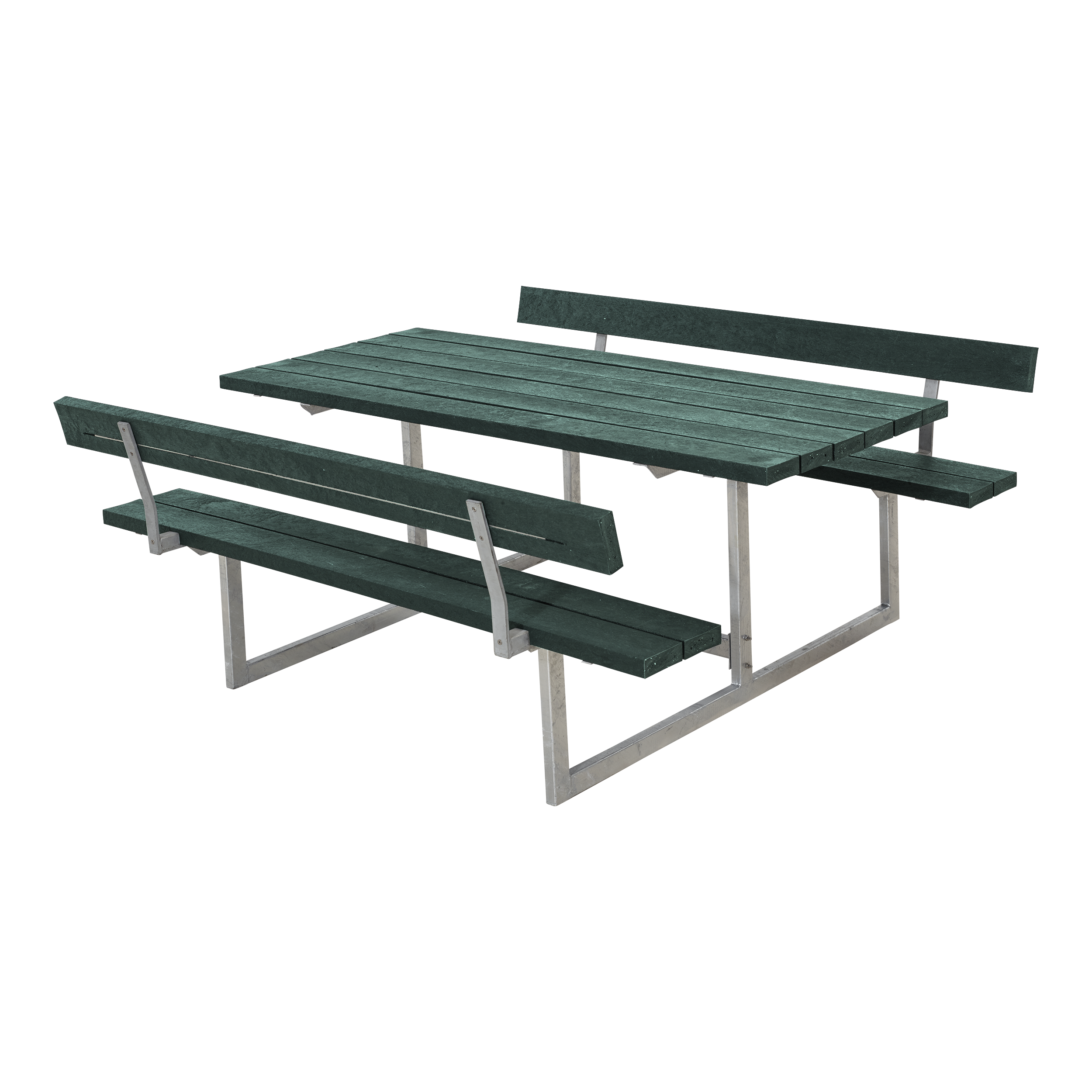 Basic Bord/Bænkesæt m/2 ryglæn - 177 cm - ReTex - Grøn