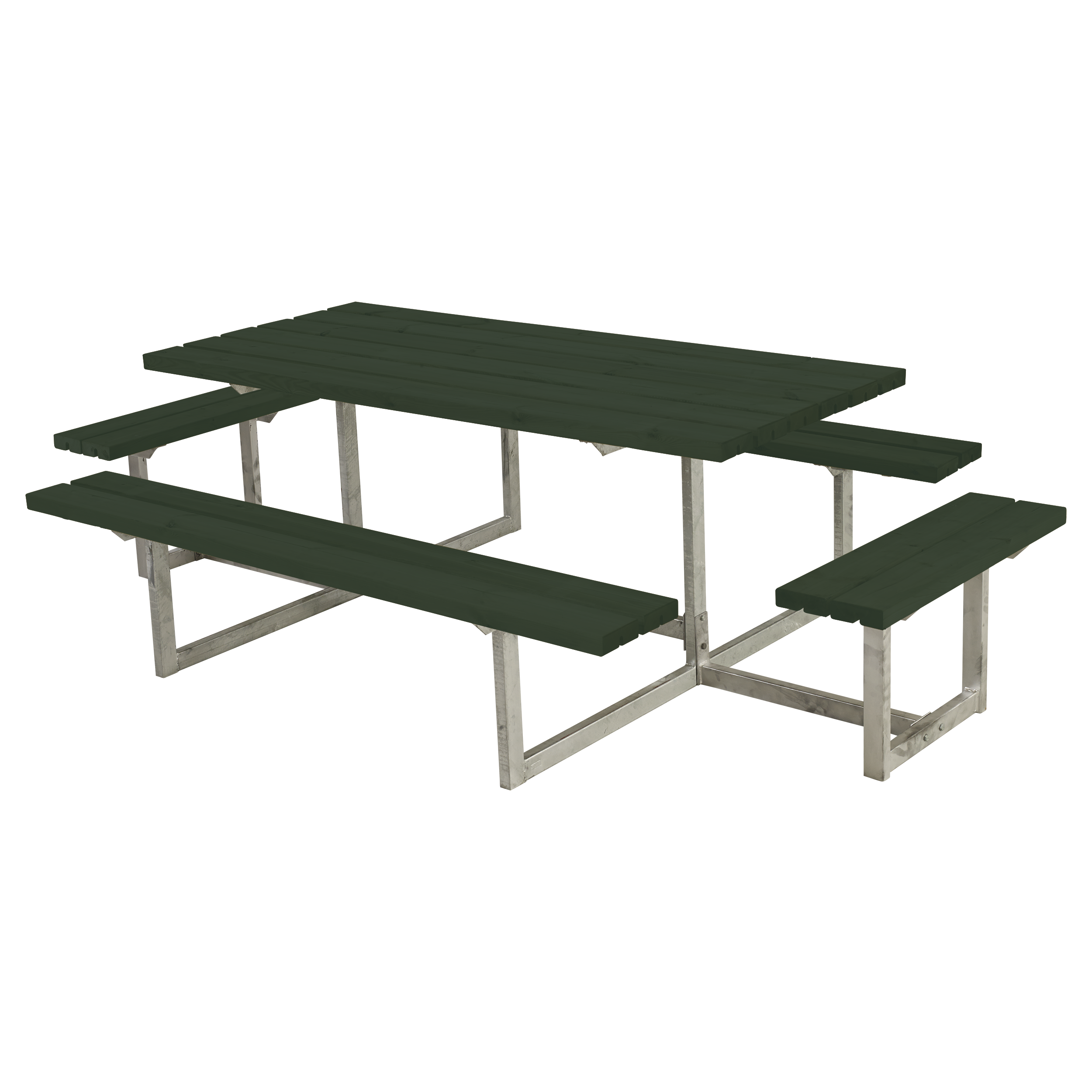 Basic Bord/Bænkesæt m/2 påbygninger - 260 cm - Grøn