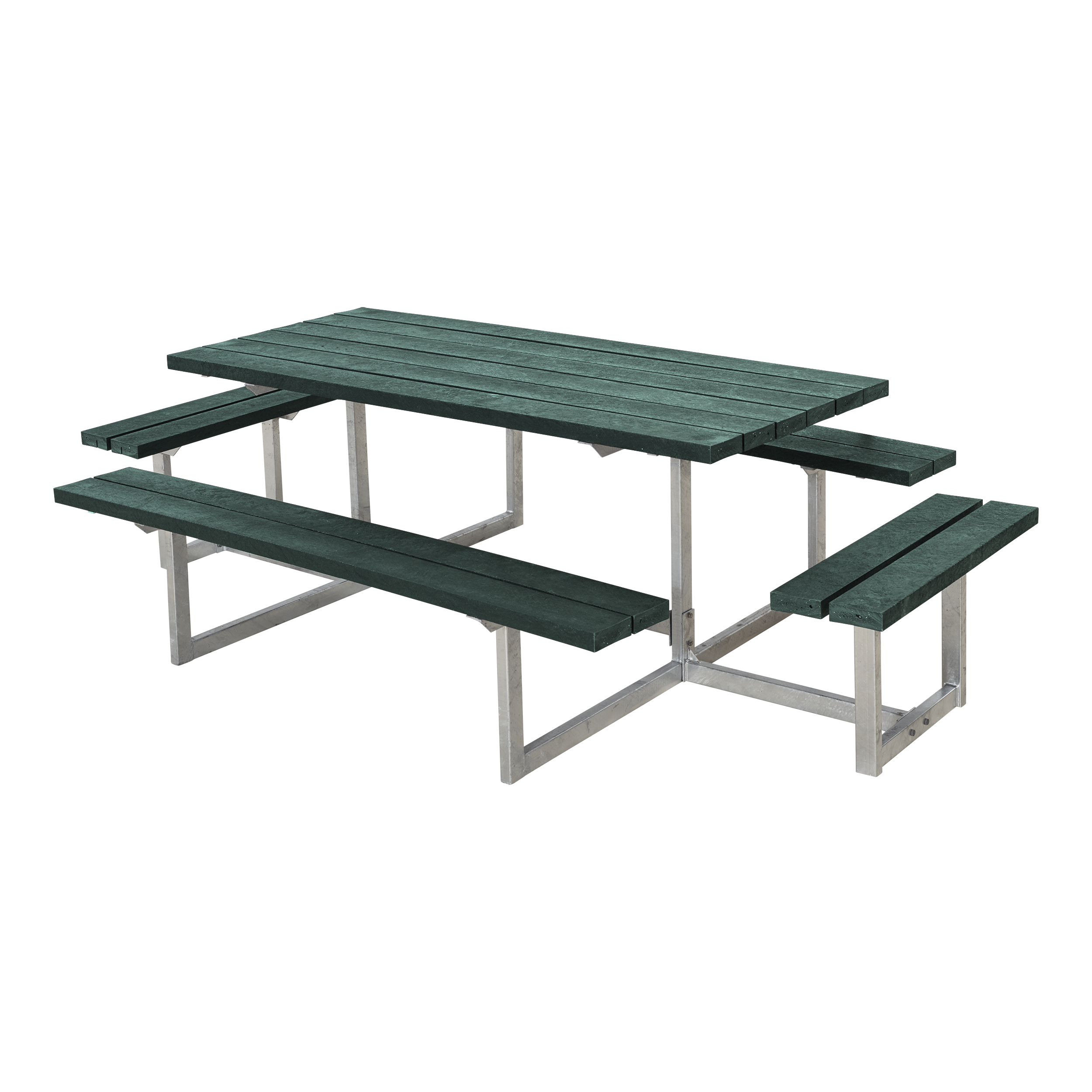 Basic Bord/Bænkesæt m/2 påbygninger - 260 cm - ReTex - Grøn