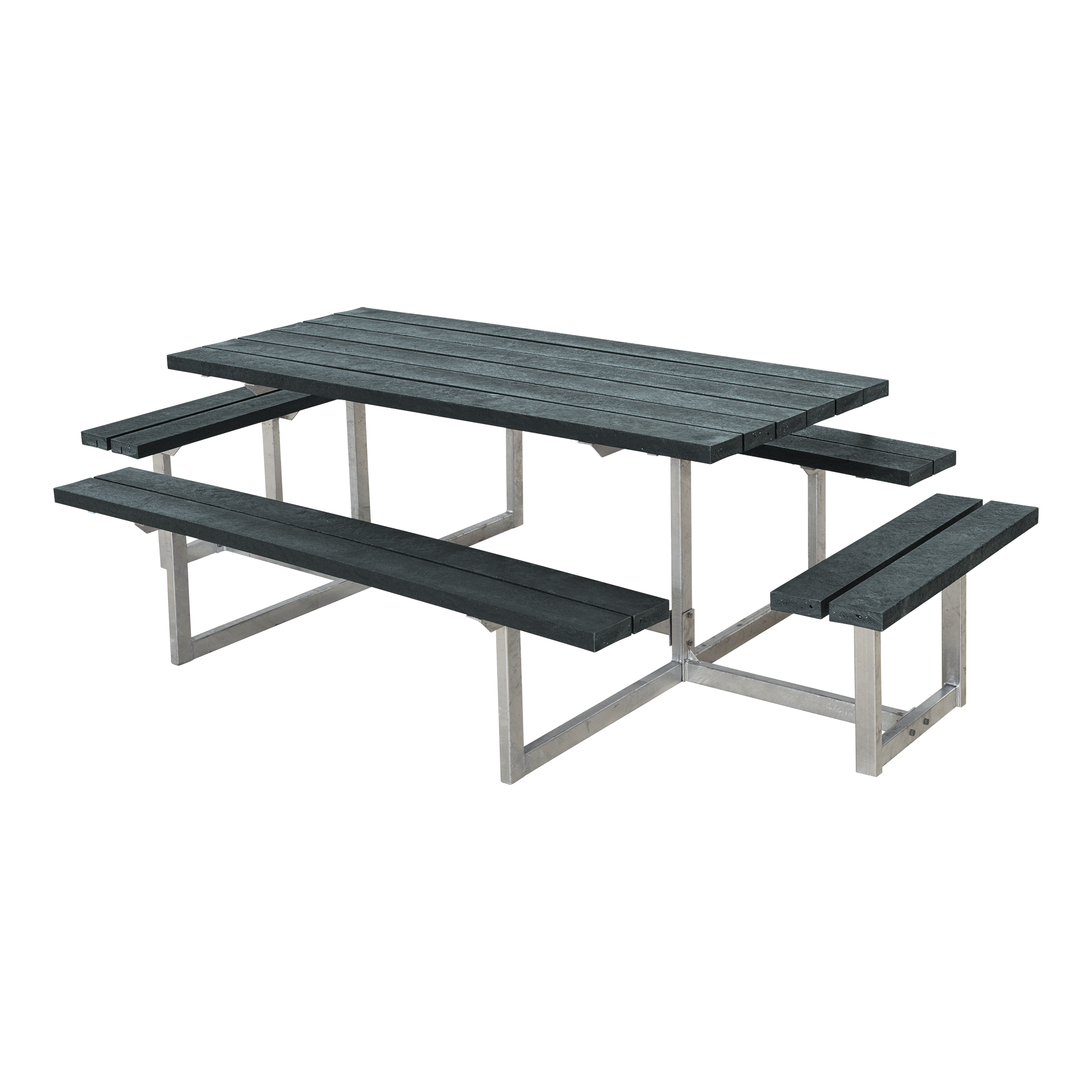 Basic Bord/Bænkesæt m/2 påbygninger - 260 cm - ReTex - Grå