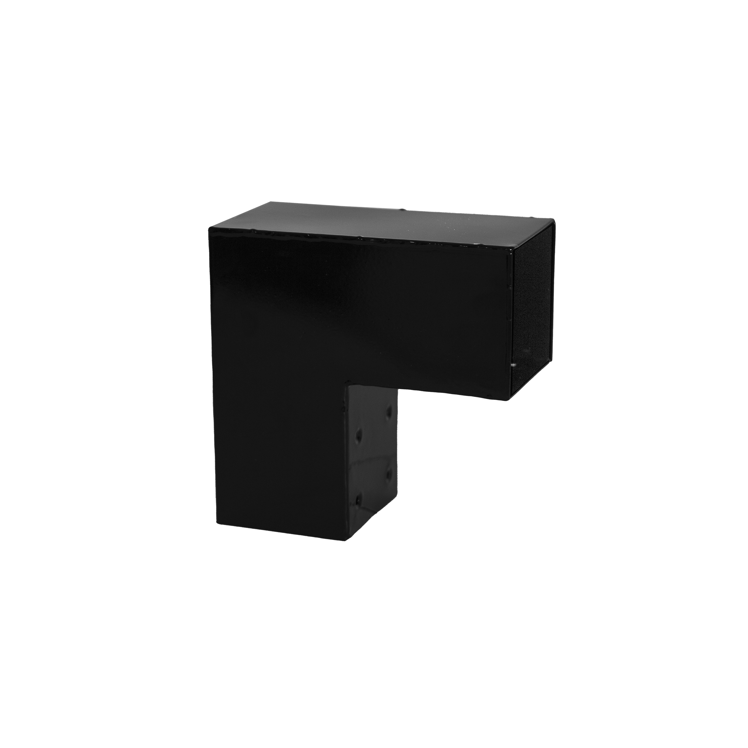 Cubic Hjørnebeslag enkelt - til 9×9 cm stolper - Sort