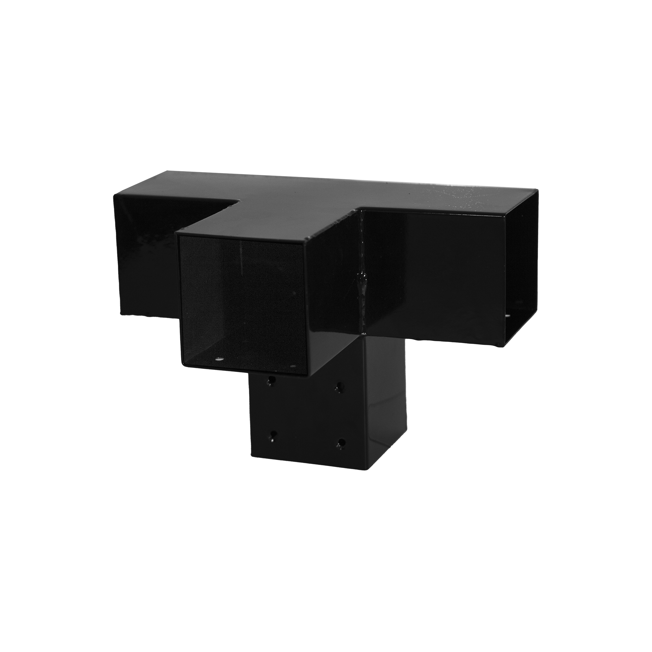Cubic Forlængerbeslag dobbelt - til 9×9 cm stolper - Sort