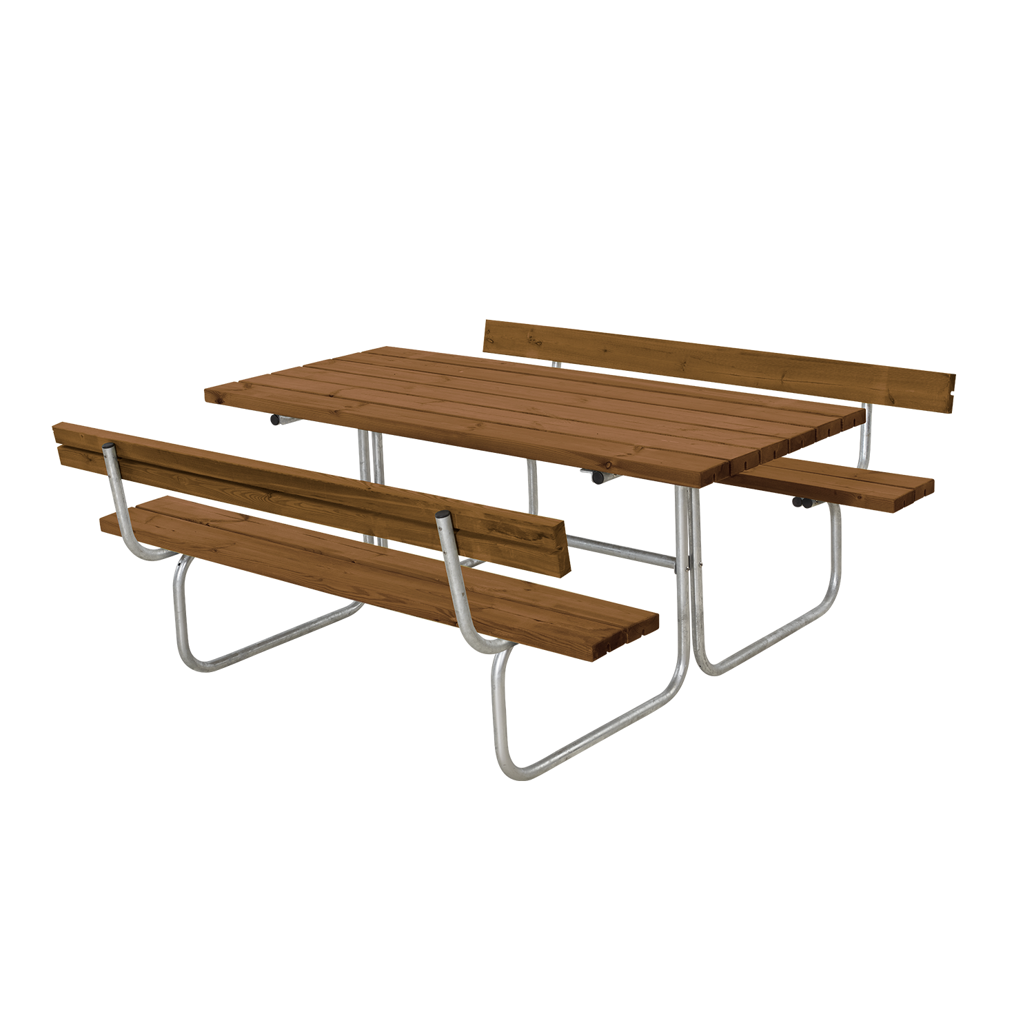 Classic Bord/Bænkesæt m/2 ryglæn - 177 cm - Grundmalet Teak