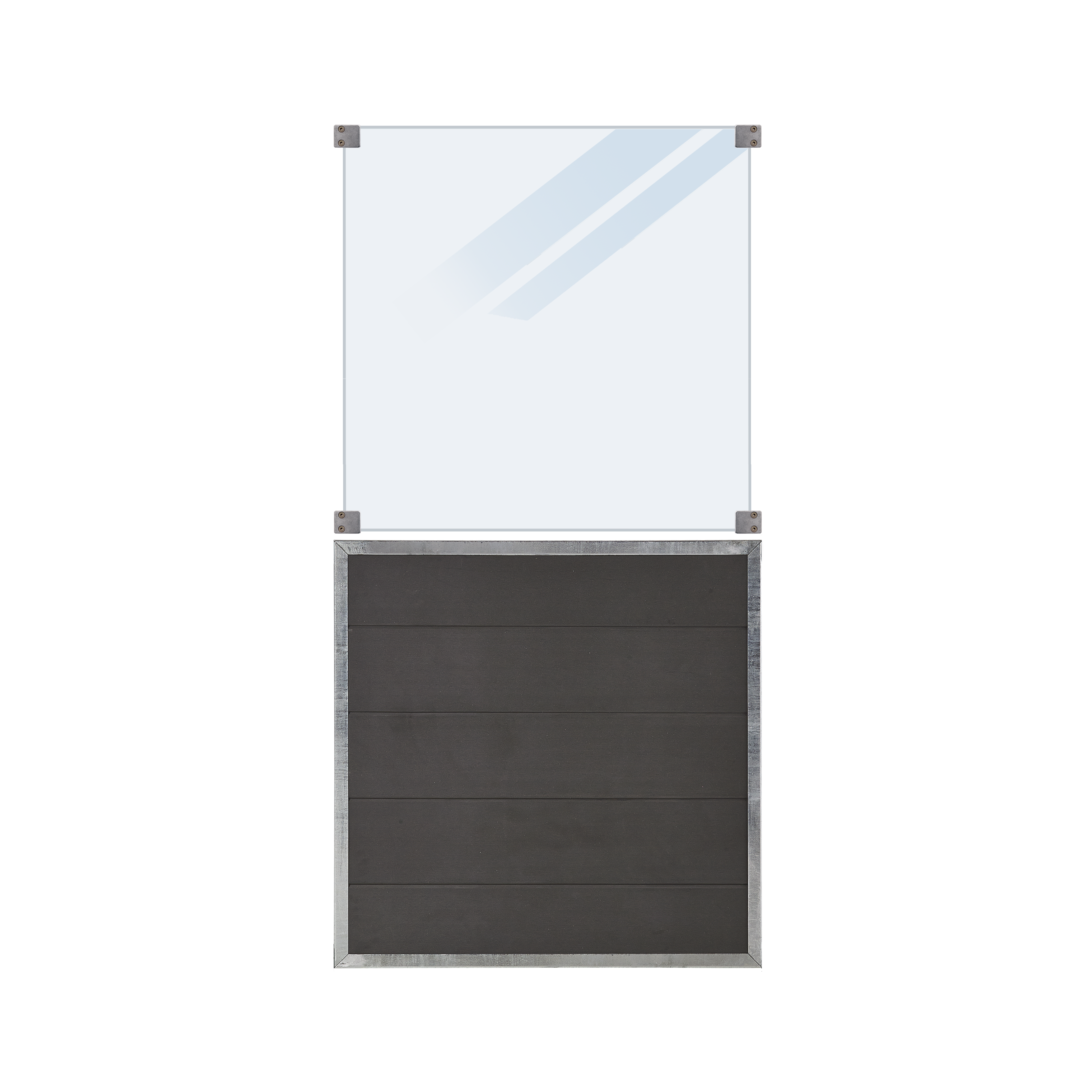 Futura Komposithegn m/frosted glas - 90×180 cm