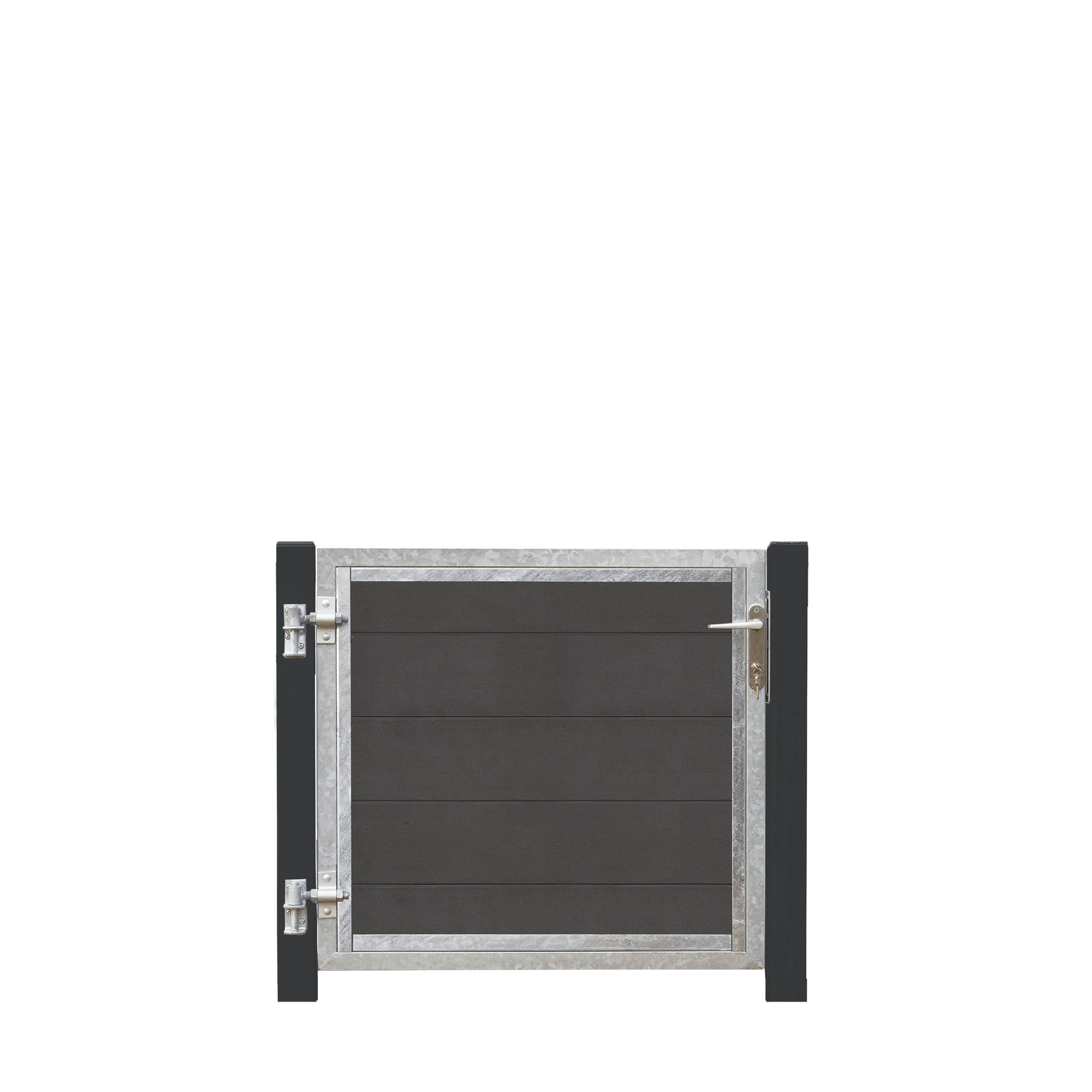Futura Kompositlåge VI 99×91 cm cm + 16 cm gråsorte stålstolper