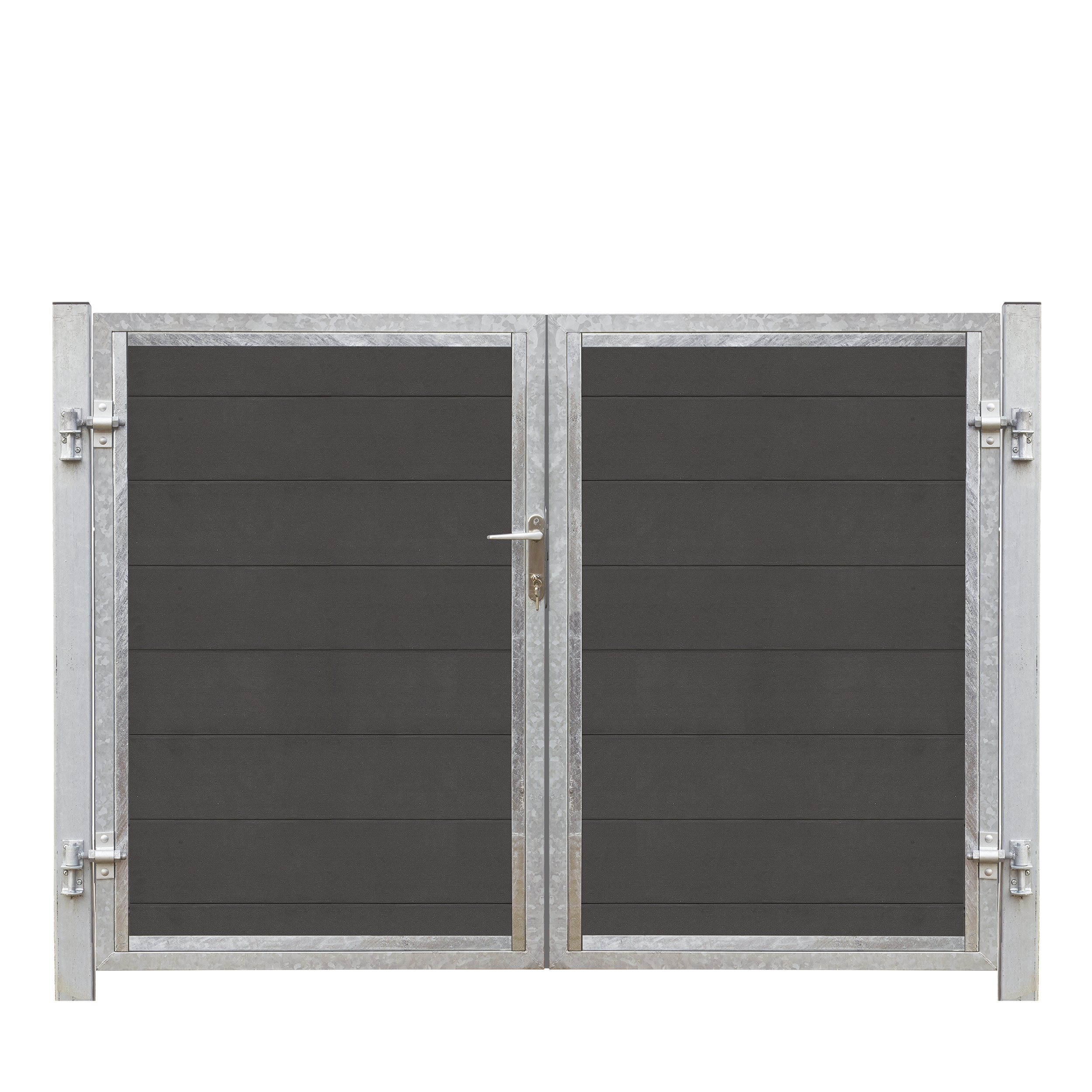 Futura WPC Doppeltor links - 197×145 cm + 16 cm Pfosten