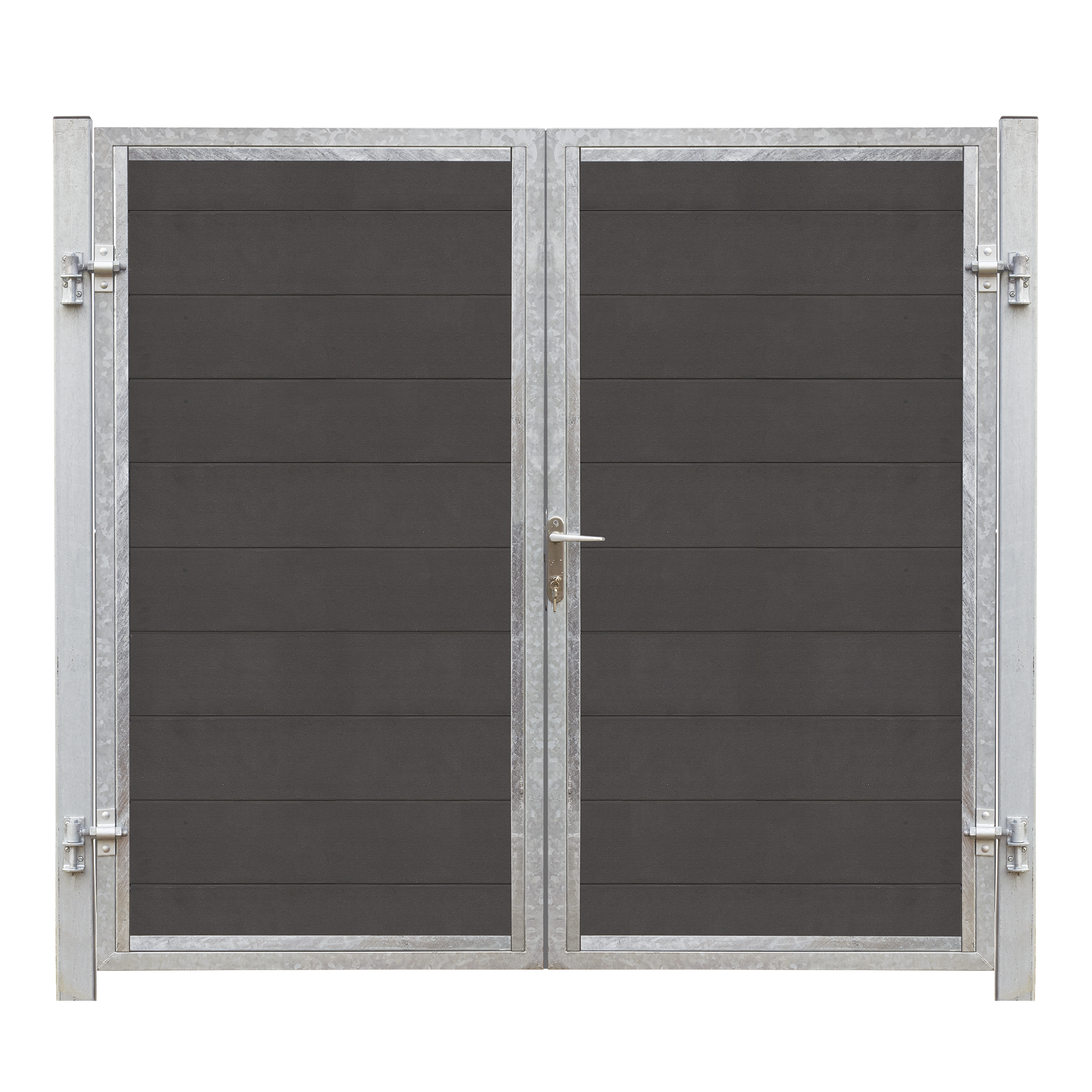 Futura WPC Doppeltor links - 197×180 cm + 16 cm Pfosten