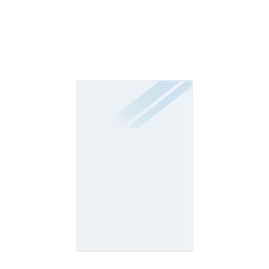 Hærdet Glashegn Frosted - 86×127 cm