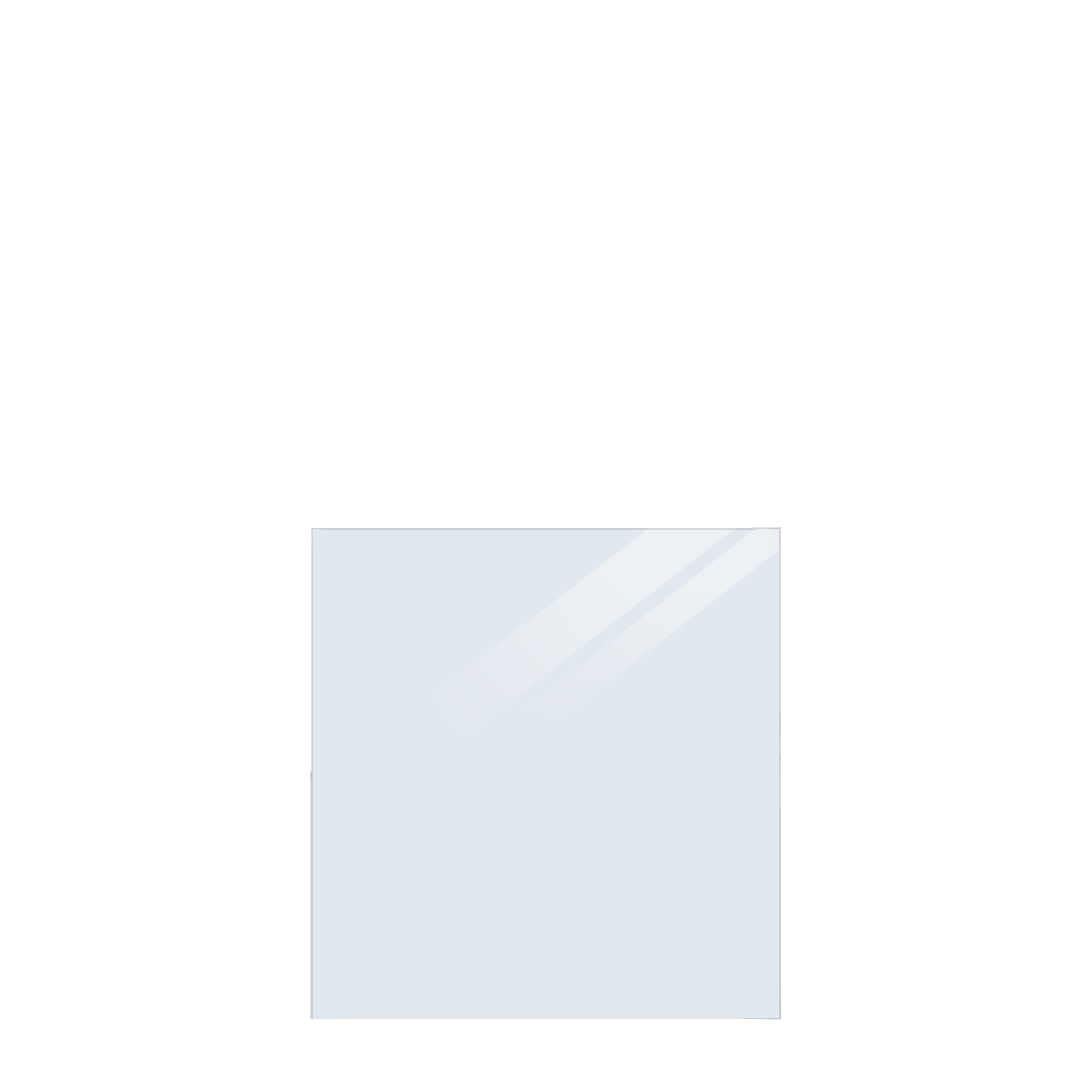 Lamineret Glaselement - Klart - 86×91 cm